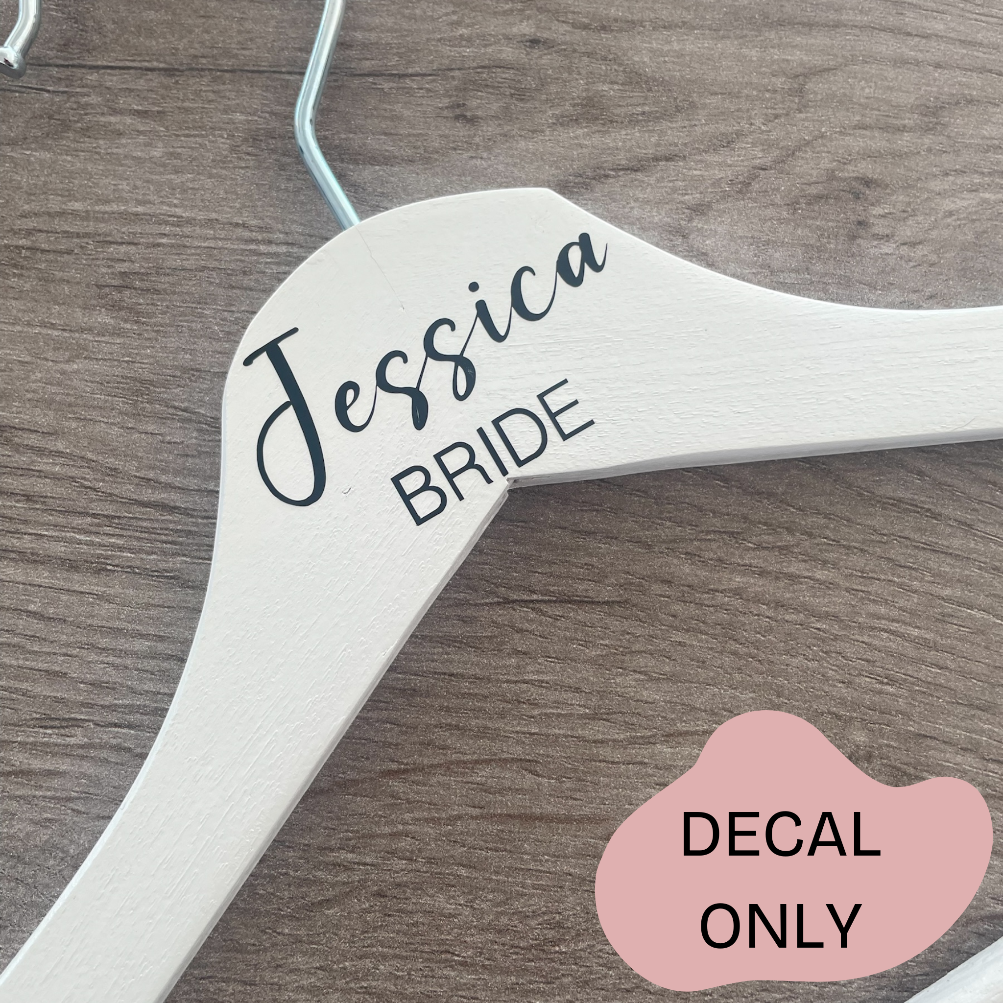 Personalised Wedding Hanger Decal / Custom Bridal Hanger Vinyl Transfer