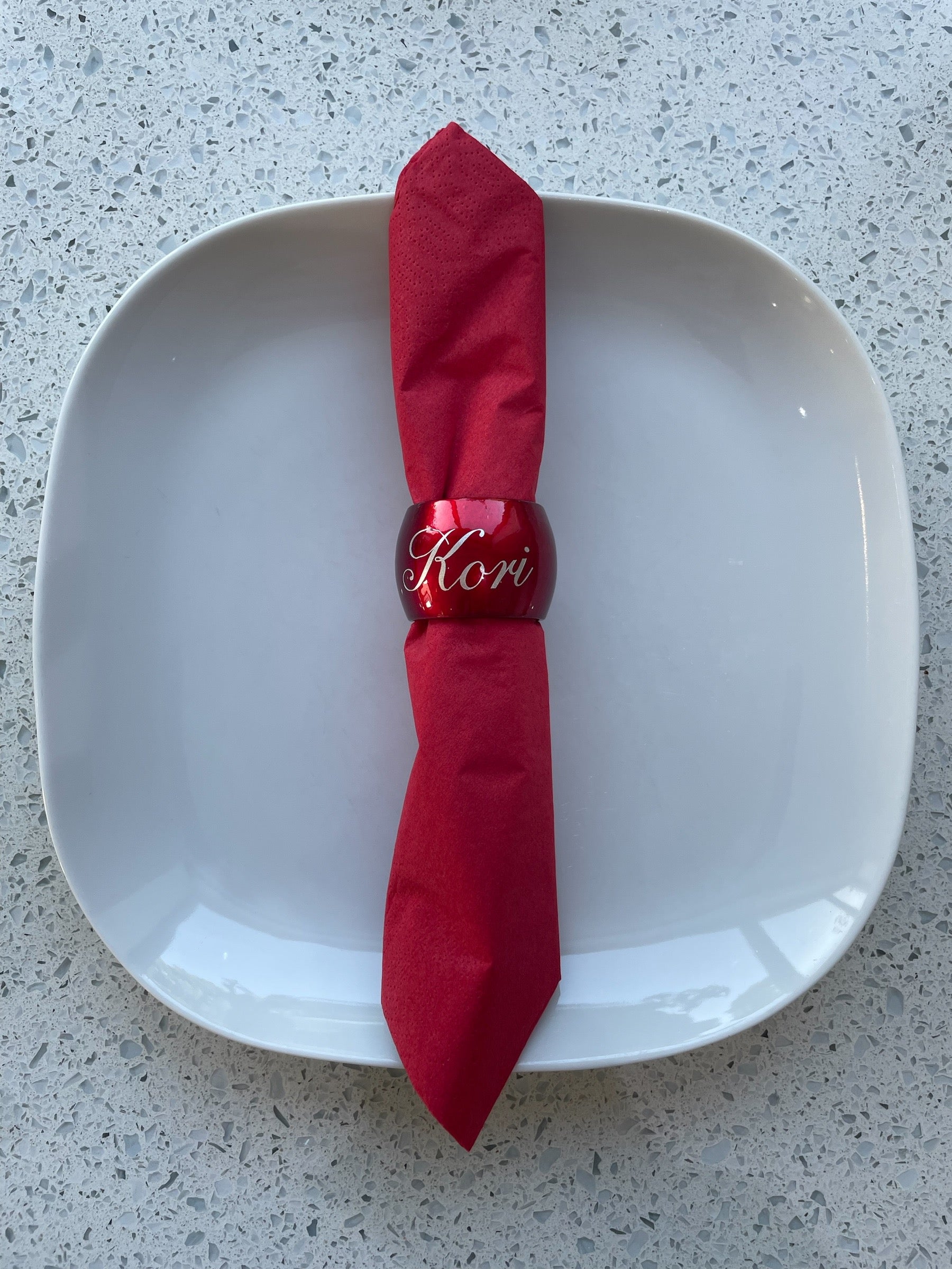 Personalised Napkin Rings: Custom Wedding Table Decor, Christmas table