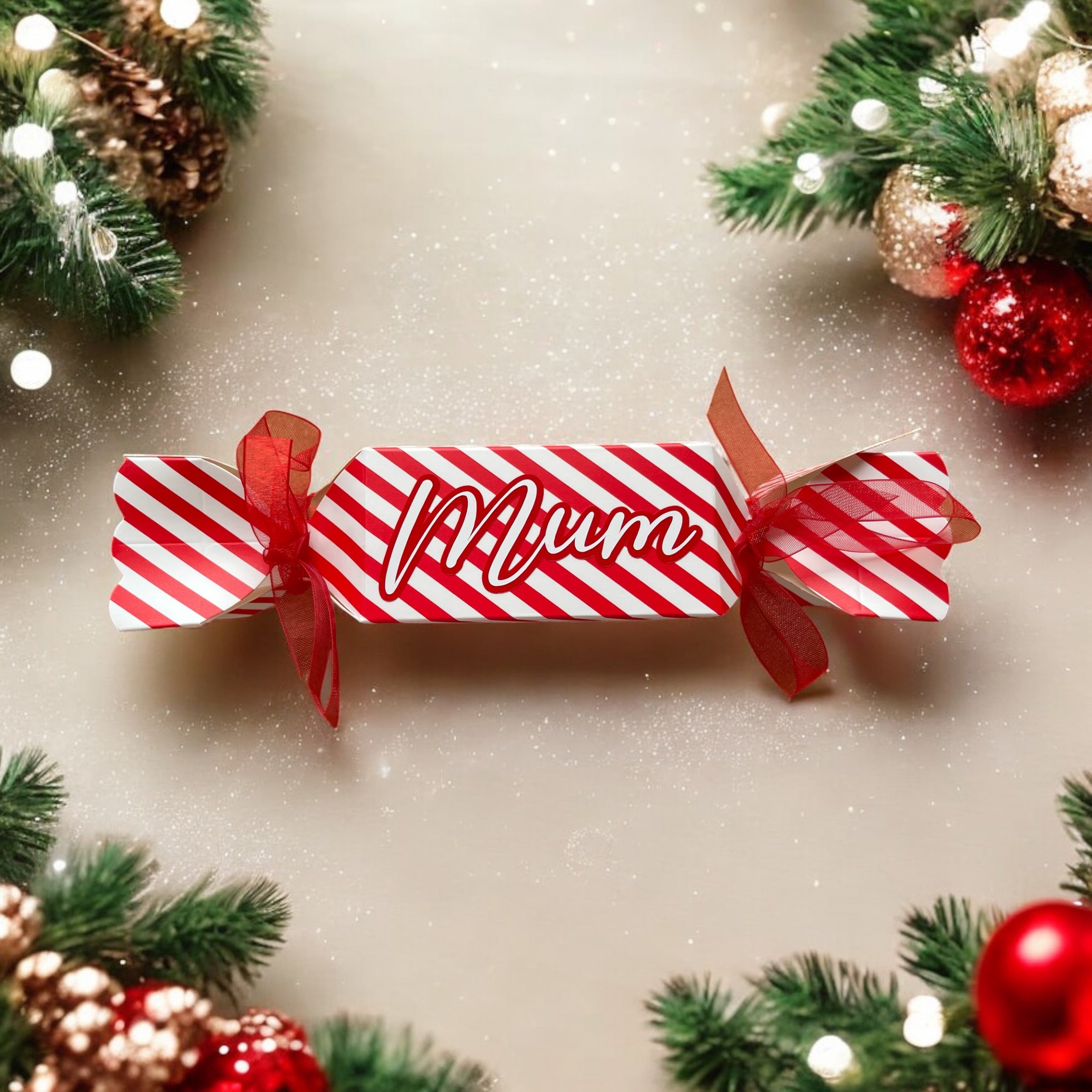 Personalised Fill Your Own Christmas Crackers – Custom Name Reusable Crackers for Gifts, Treats & Surprises