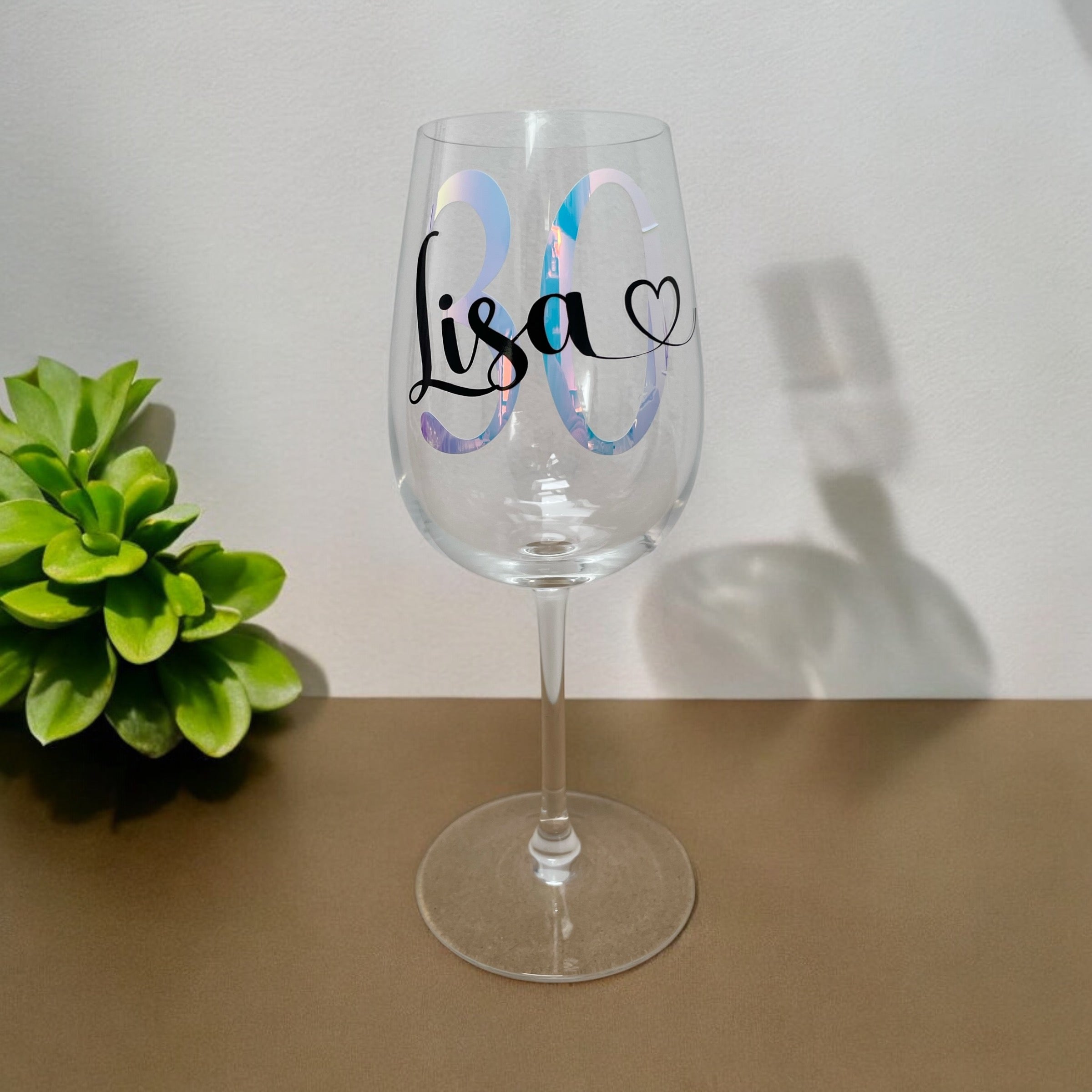 Personalised Birthday Glass – Custom Name & Age Wine Glass or Tumbler