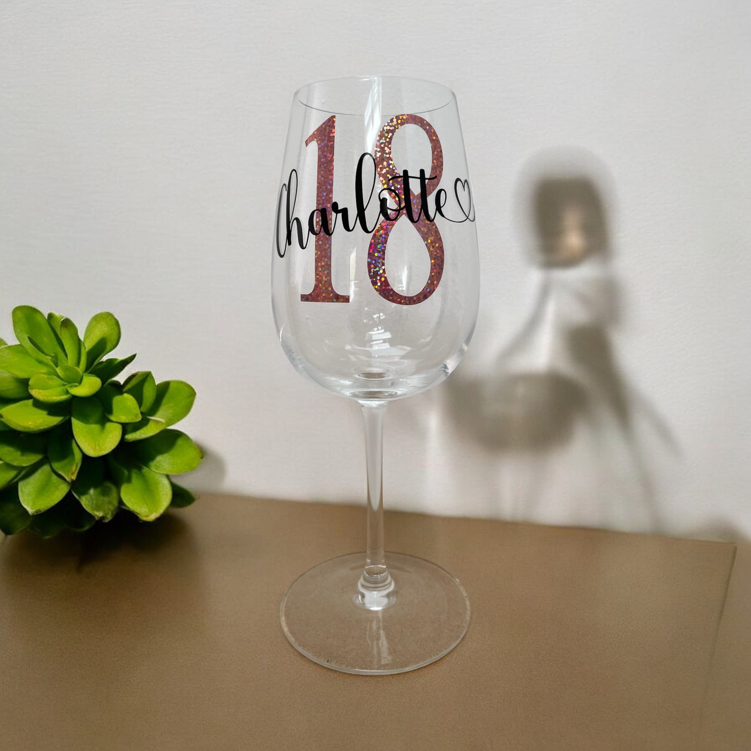 Personalised Birthday Glass – Custom Name & Age Wine Glass or Tumbler