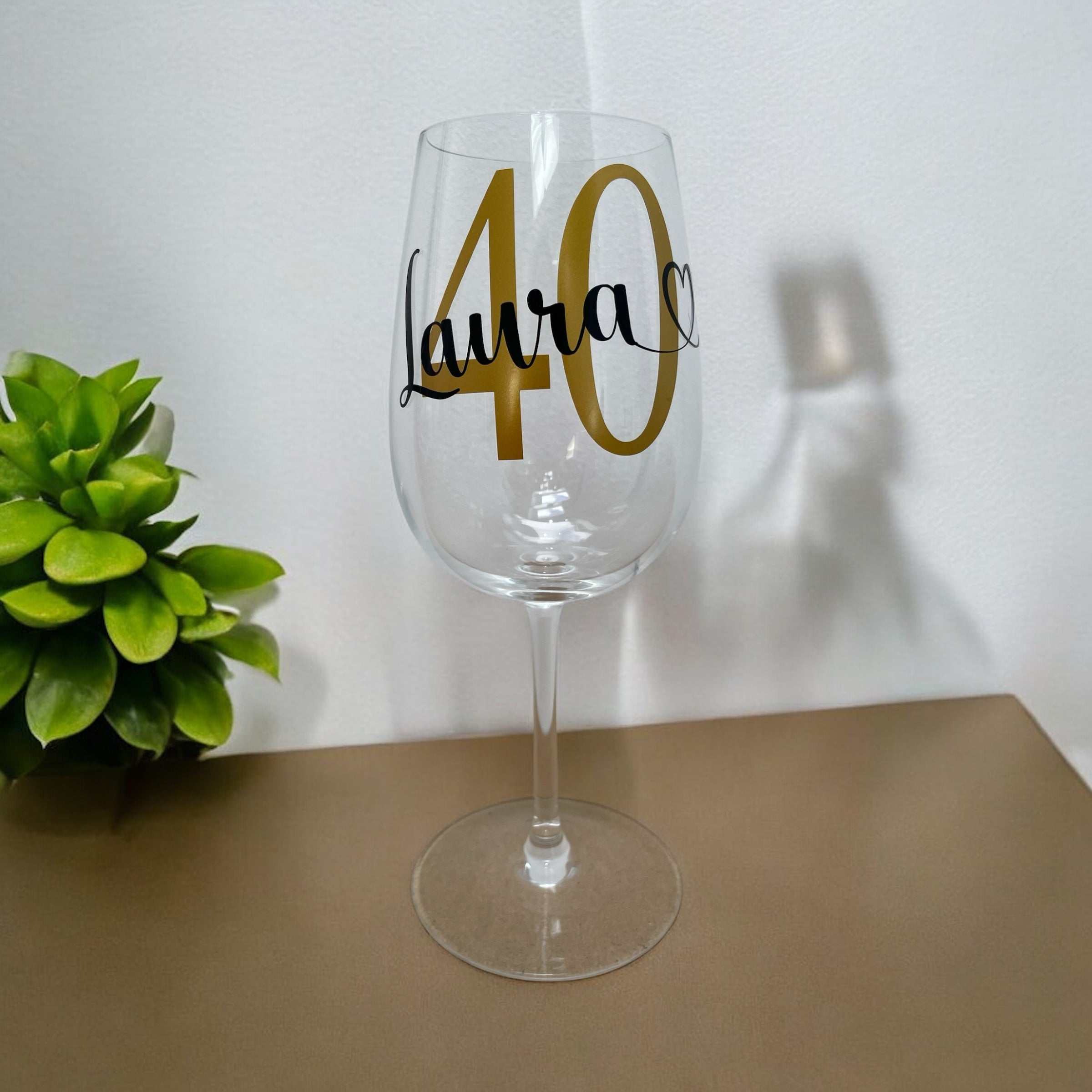 Personalised Birthday Glass – Custom Name & Age Wine Glass or Tumbler