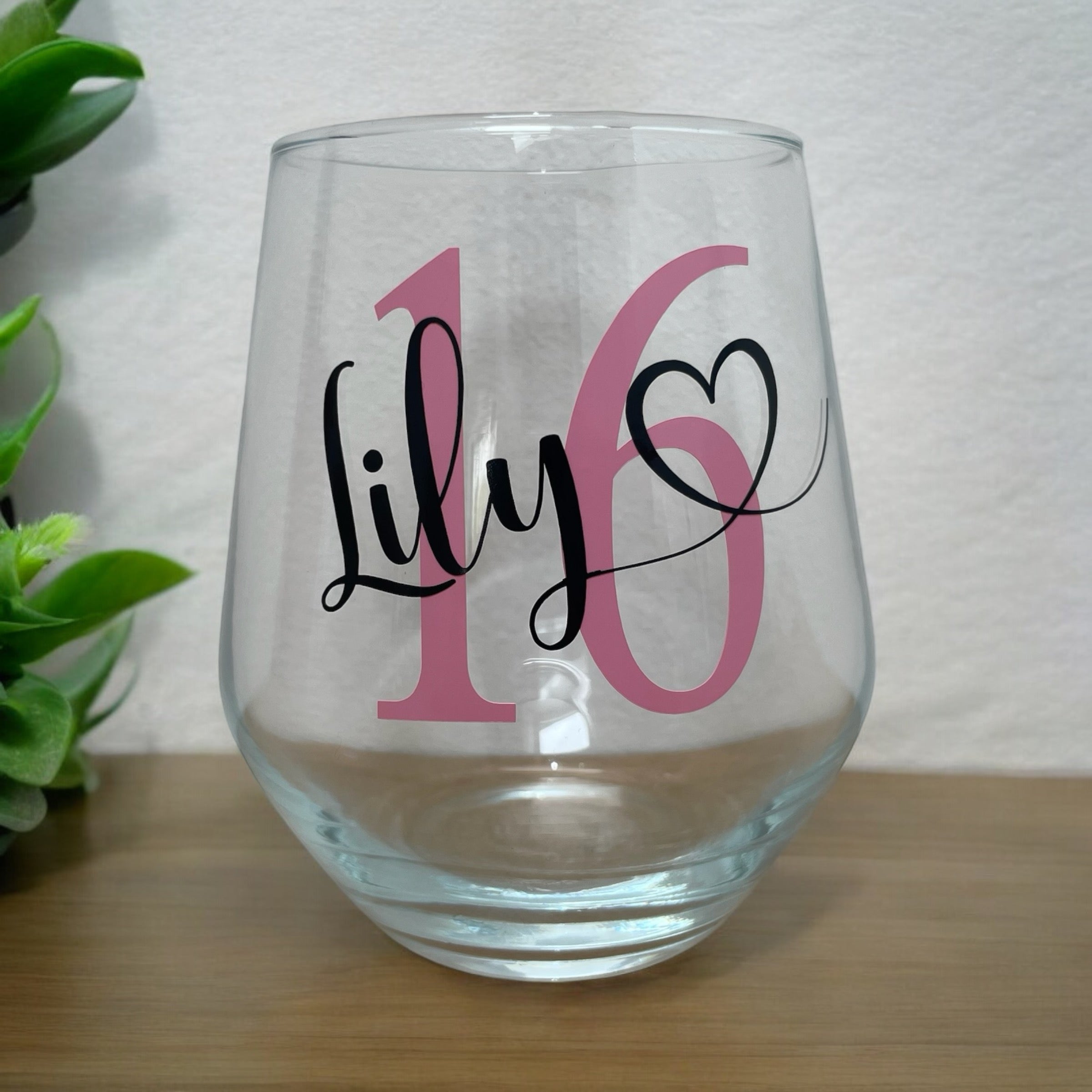 Personalised Birthday Glass – Custom Name & Age Wine Glass or Tumbler