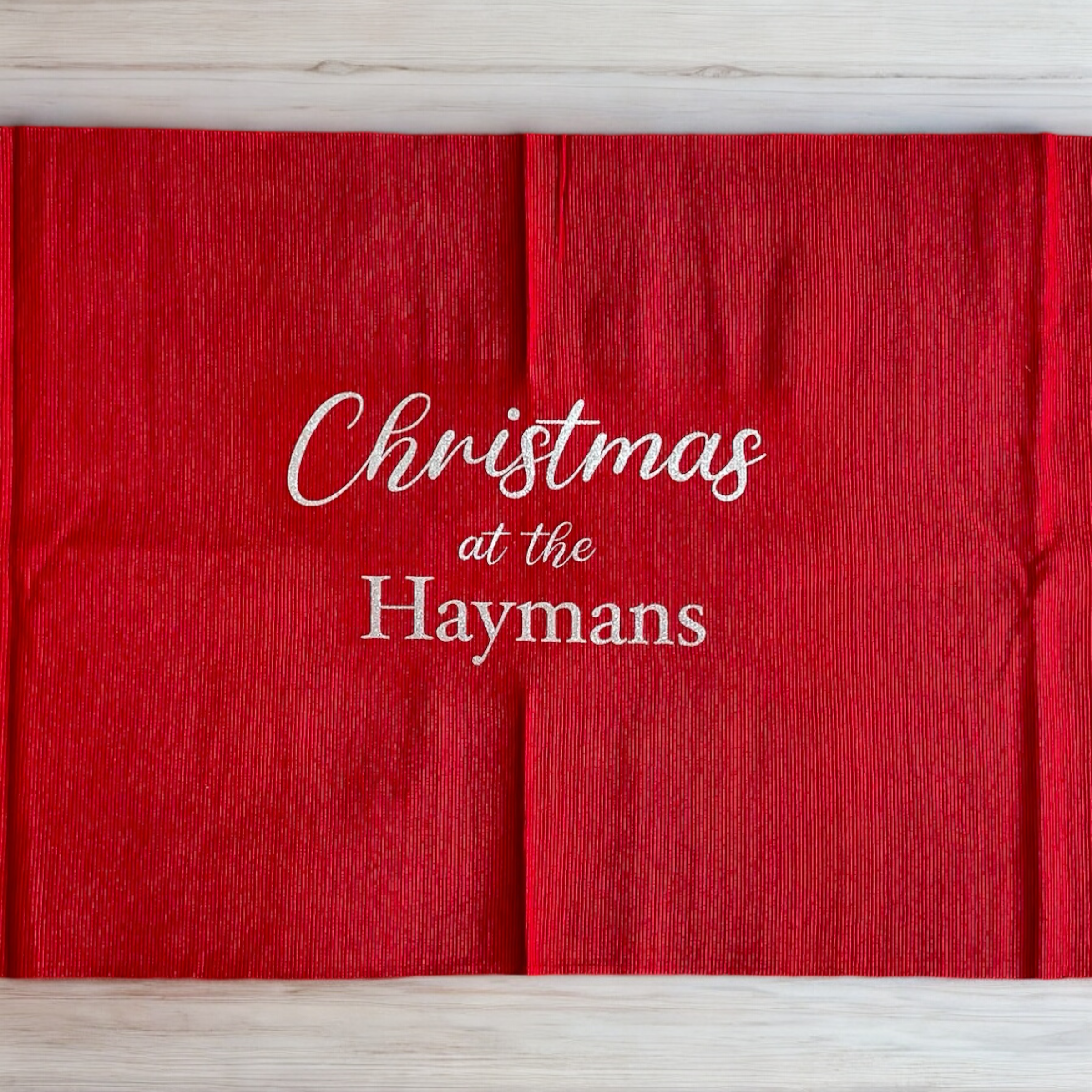 Personalised Christmas Table Runner – Custom Holiday Decor