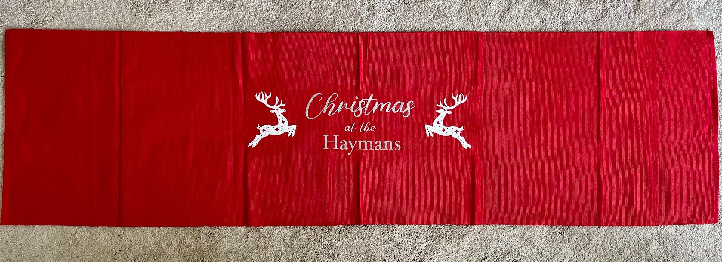 Personalised Christmas Table Runner – Custom Holiday Decor