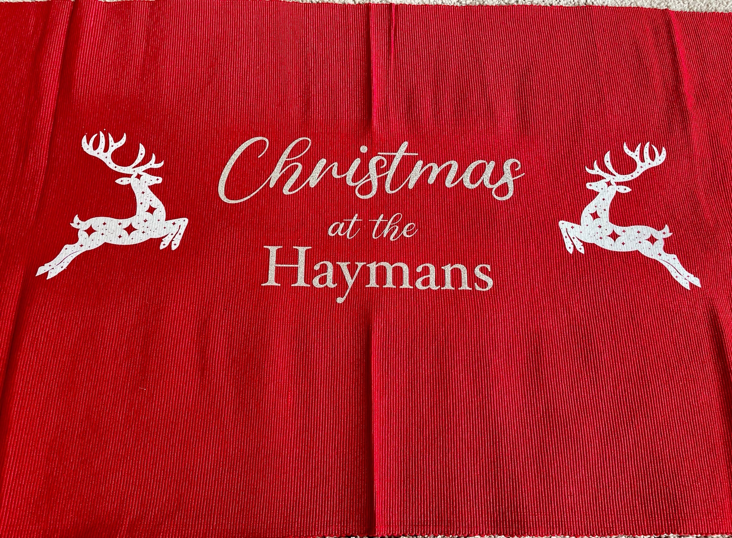 Personalised Christmas Table Runner – Custom Holiday Decor
