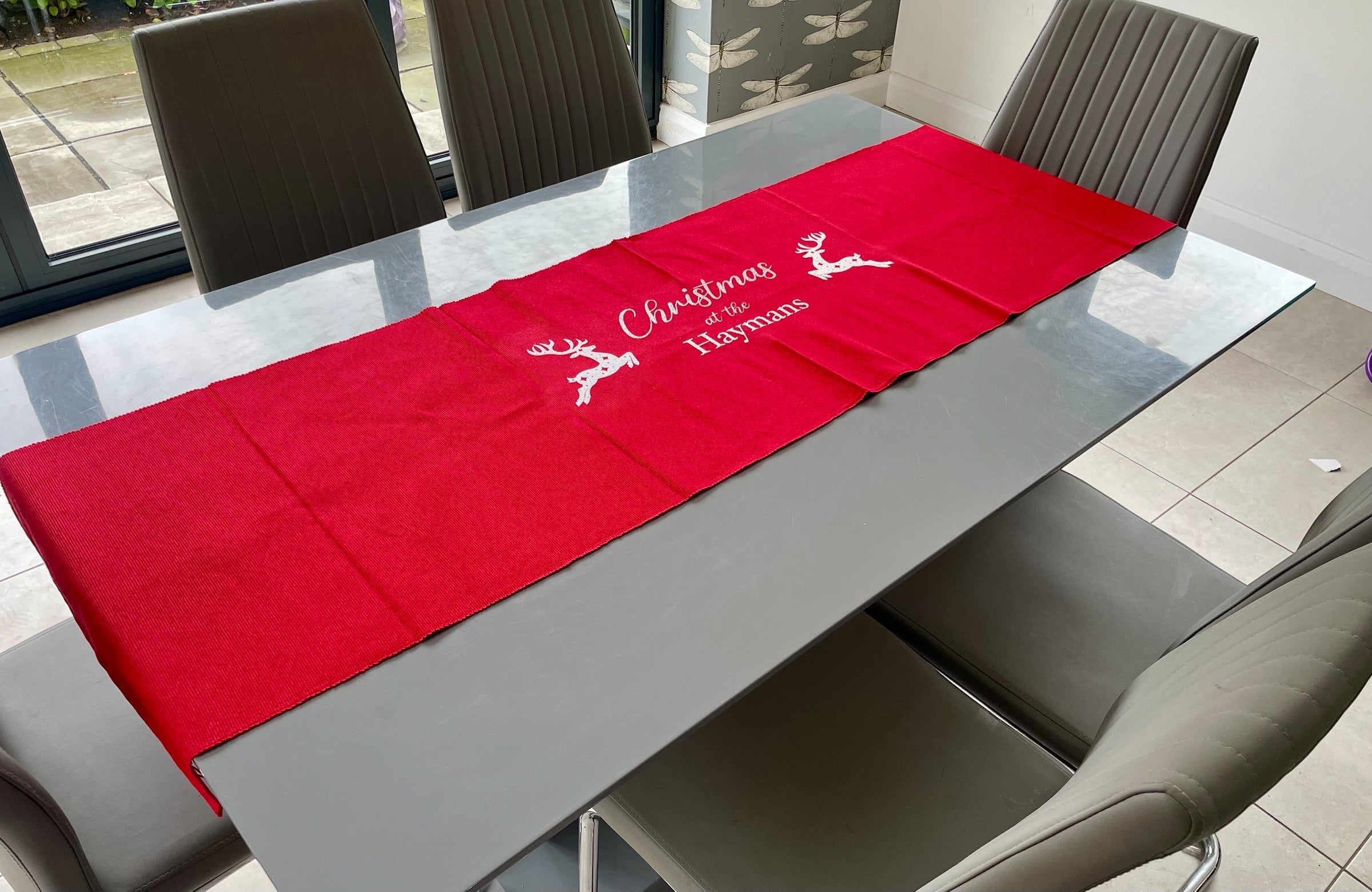 Personalised Christmas Table Runner – Custom Holiday Decor