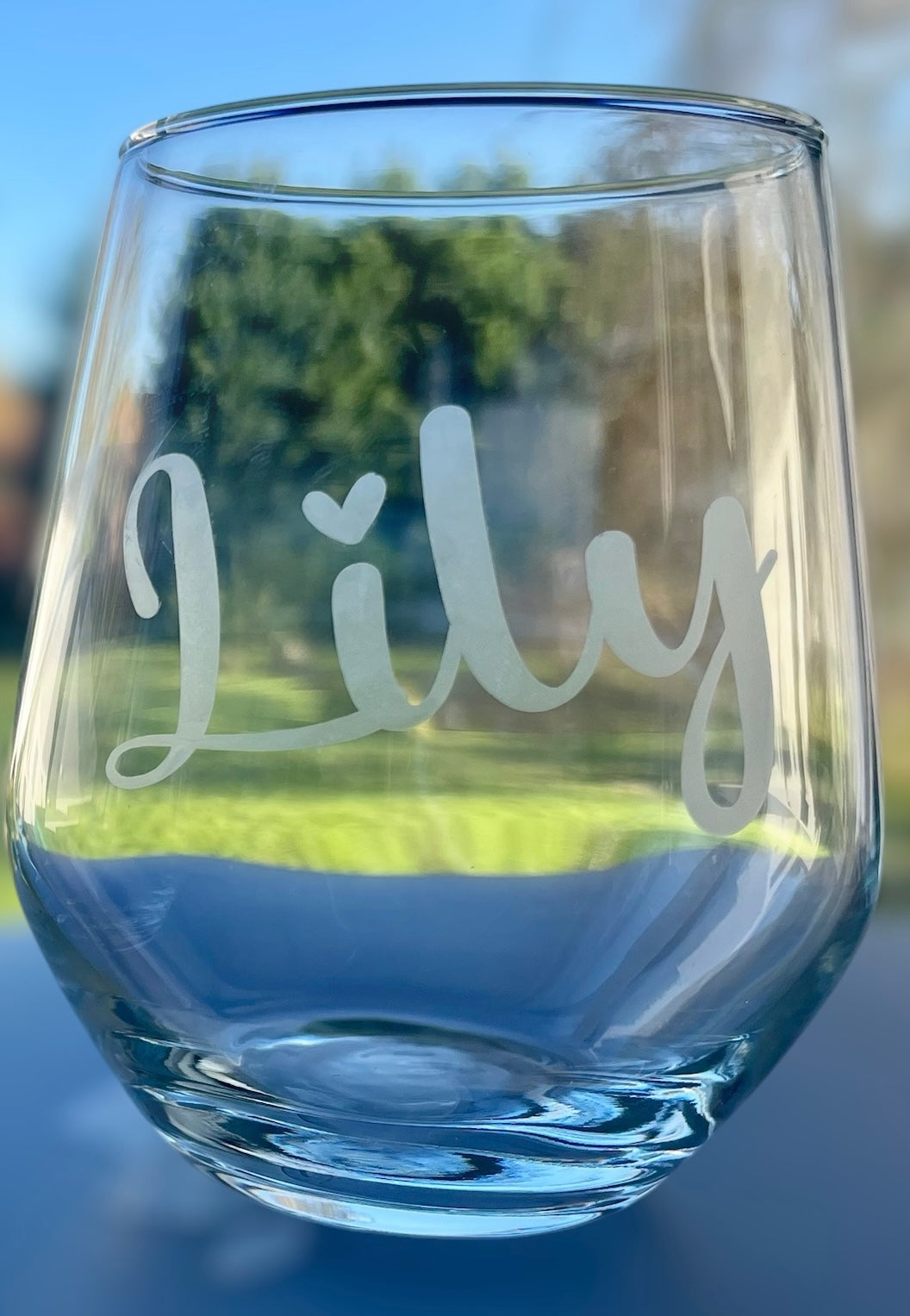 Personalised Engraved Name Glass – Custom Name, Nickname or Message Gift