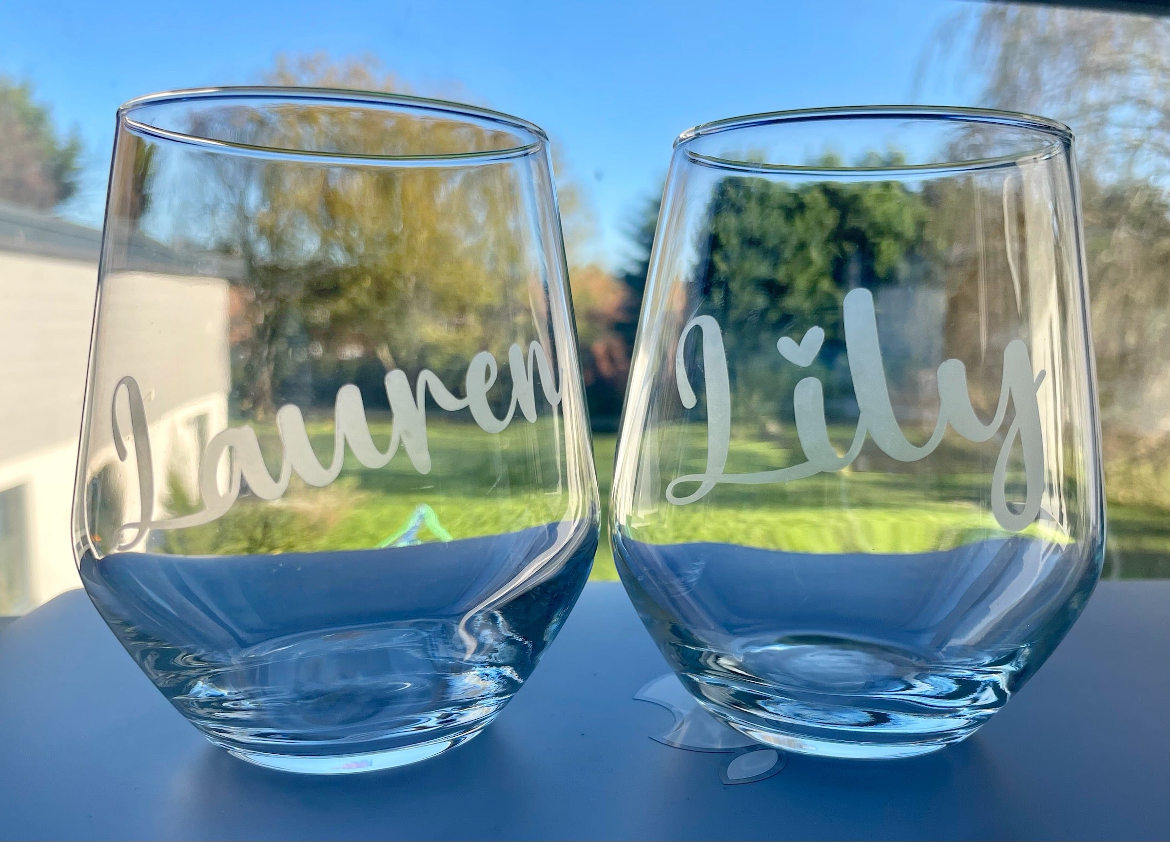 Personalised Engraved Name Glass – Custom Name, Nickname or Message Gift