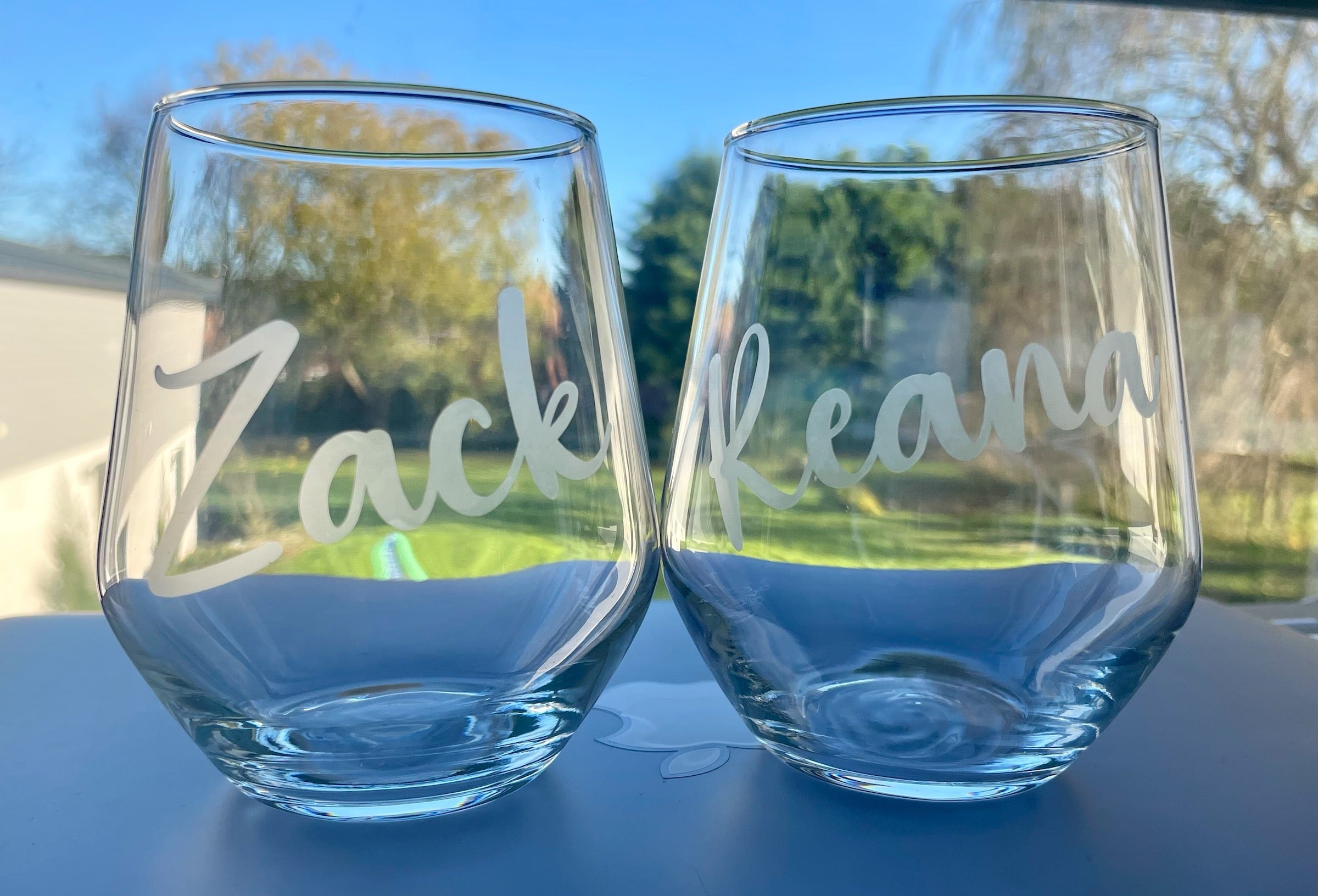 Personalised Engraved Name Glass – Custom Name, Nickname or Message Gift