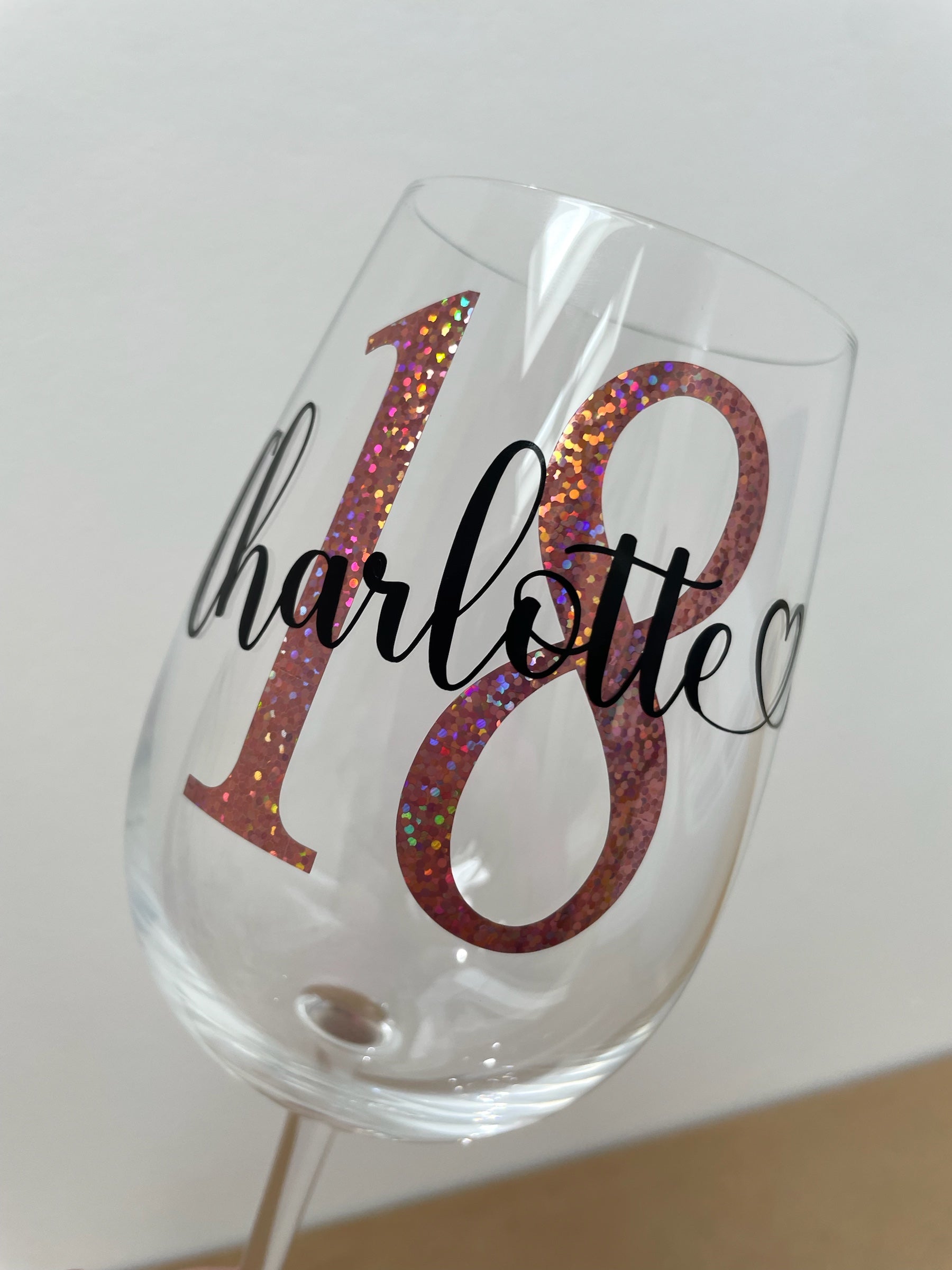 Personalised Birthday Glass – Custom Name & Age Wine Glass or Tumbler