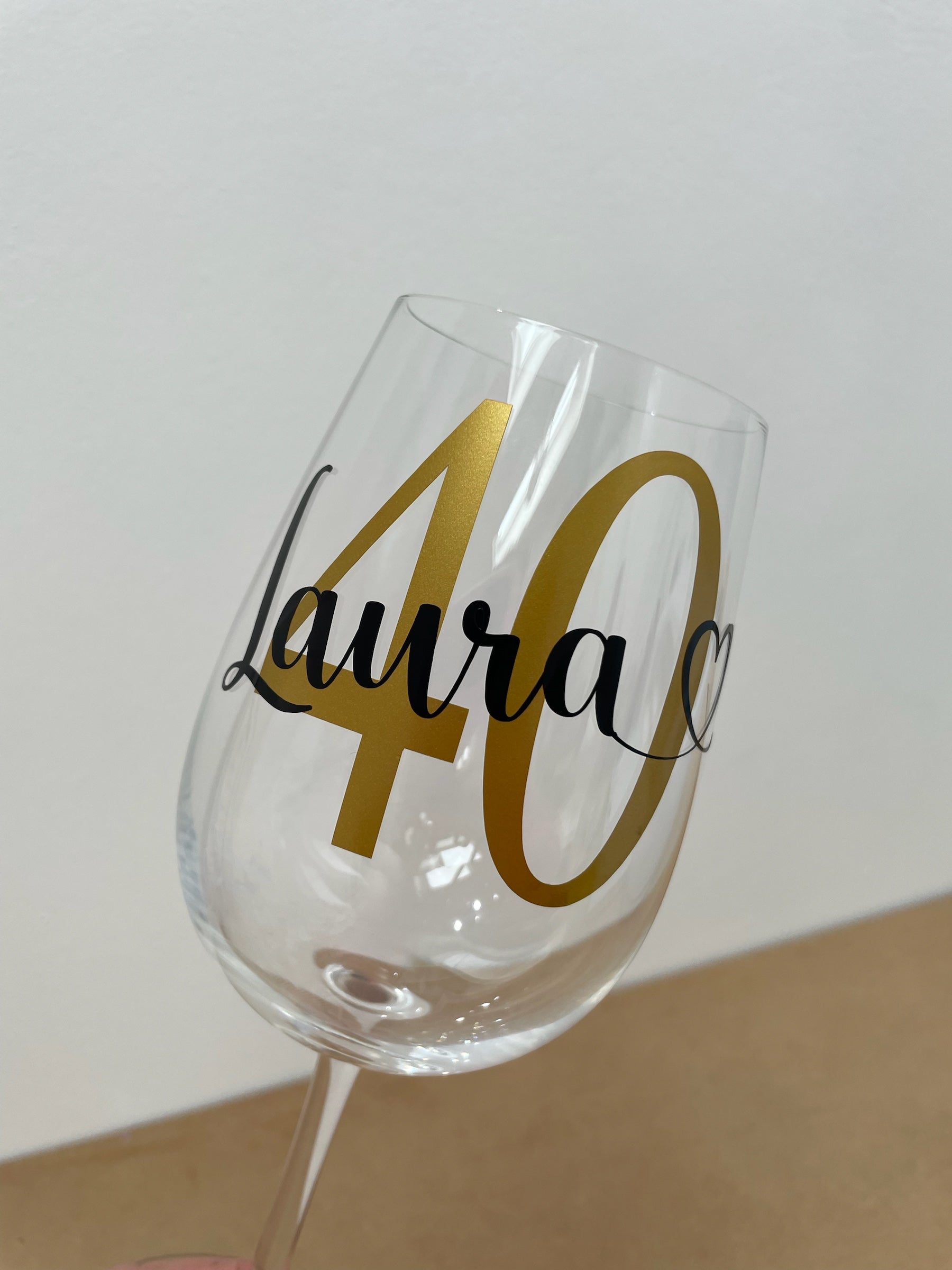 Personalised Birthday Glass – Custom Name & Age Wine Glass or Tumbler