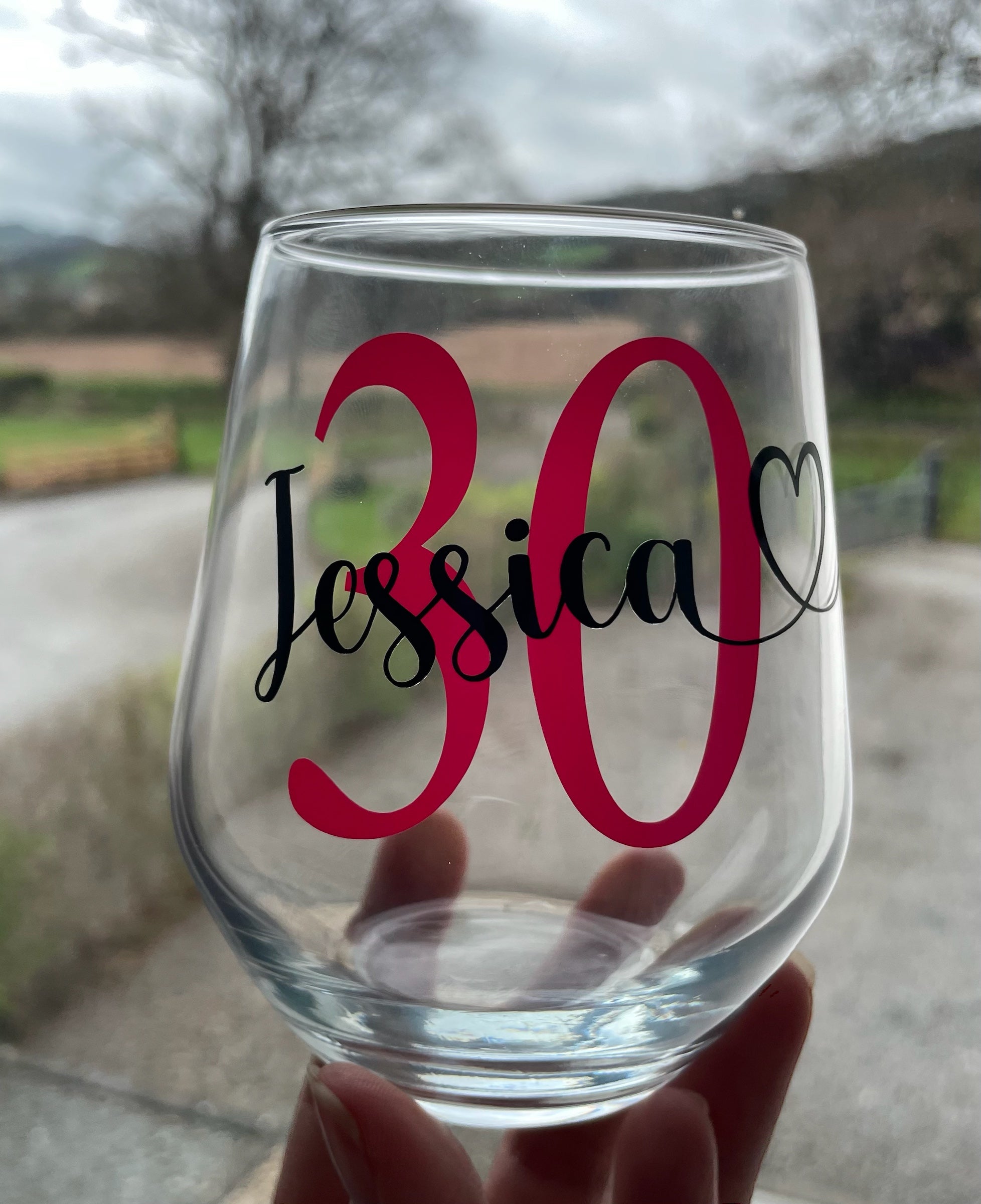 Personalised Birthday Glass – Custom Name & Age Wine Glass or Tumbler