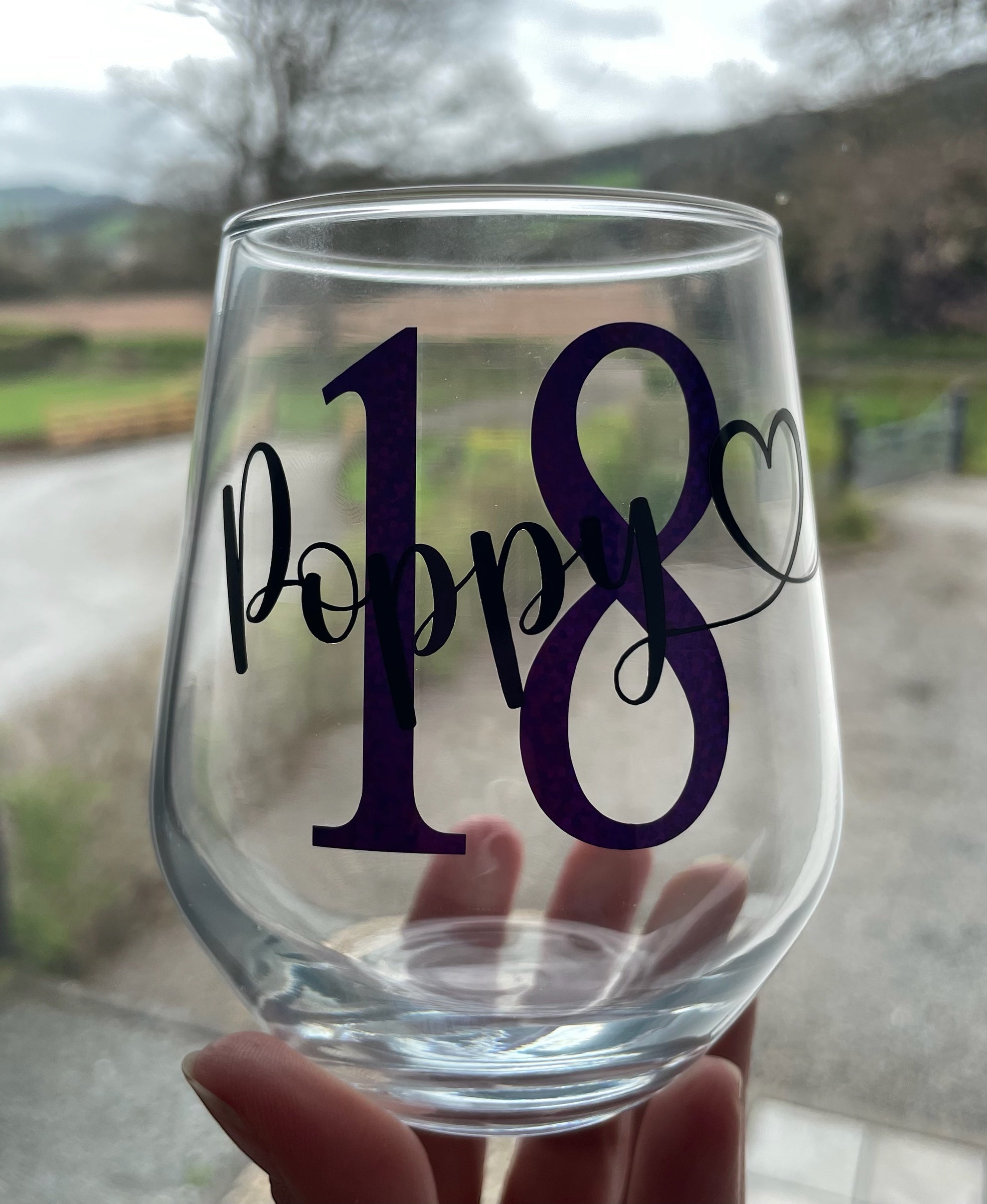 Personalised Birthday Glass – Custom Name & Age Wine Glass or Tumbler