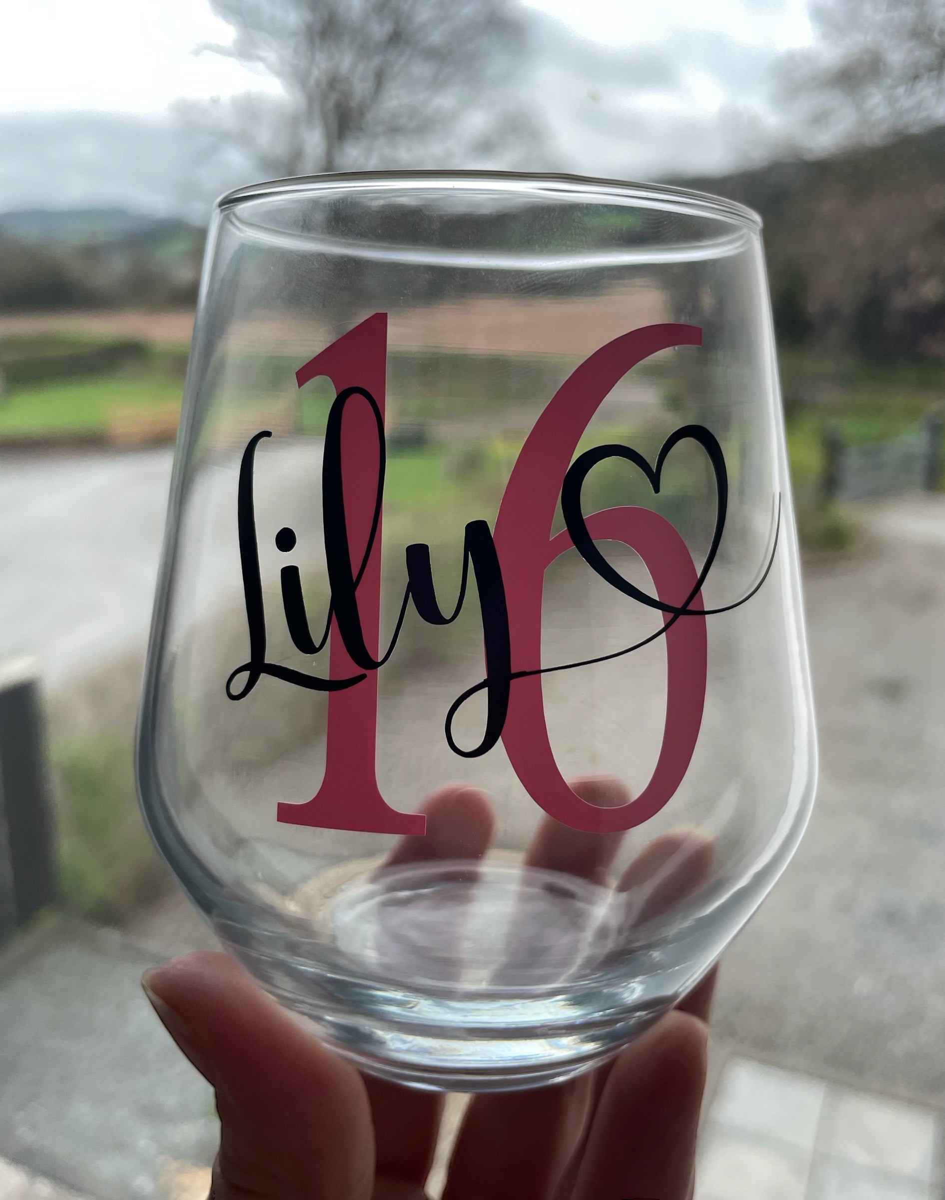 Personalised Birthday Glass – Custom Name & Age Wine Glass or Tumbler