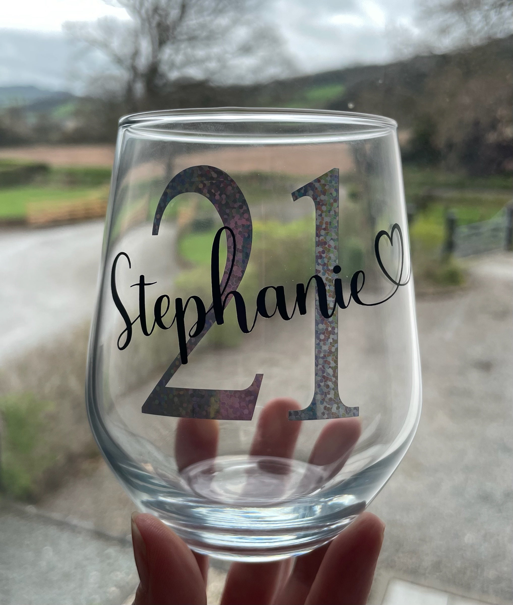 Personalised Birthday Glass – Custom Name & Age Wine Glass or Tumbler