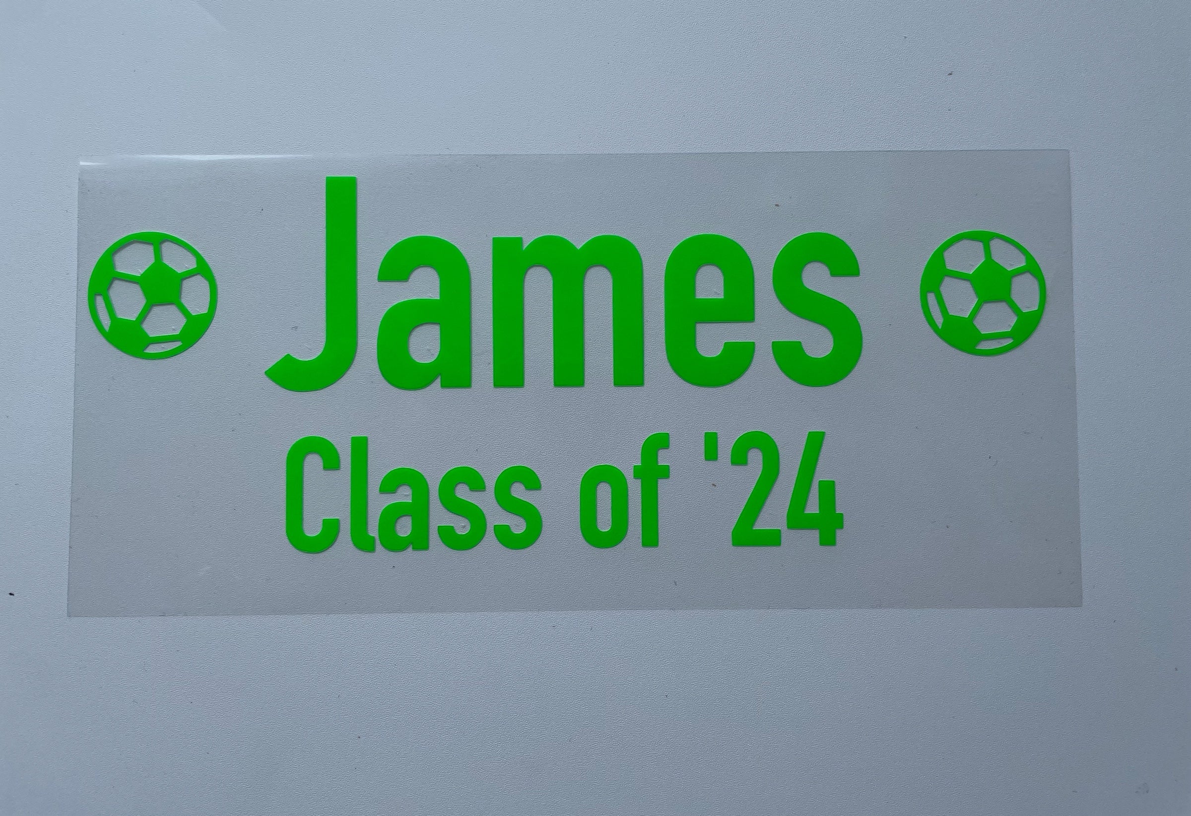 Personalised School Leavers Iron-On Name Decals – Custom Vinyl Stickers for Hoodies, T-Shirts & Jumpers