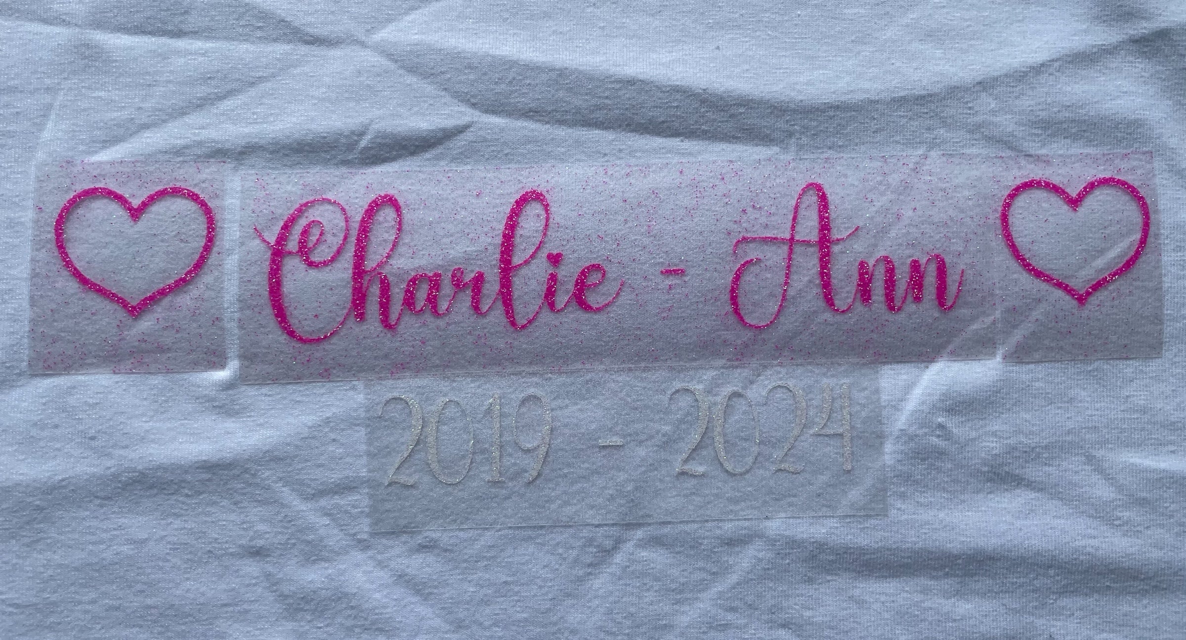 Personalised School Leavers Iron-On Name Decals – Custom Vinyl Stickers for Hoodies, T-Shirts & Jumpers