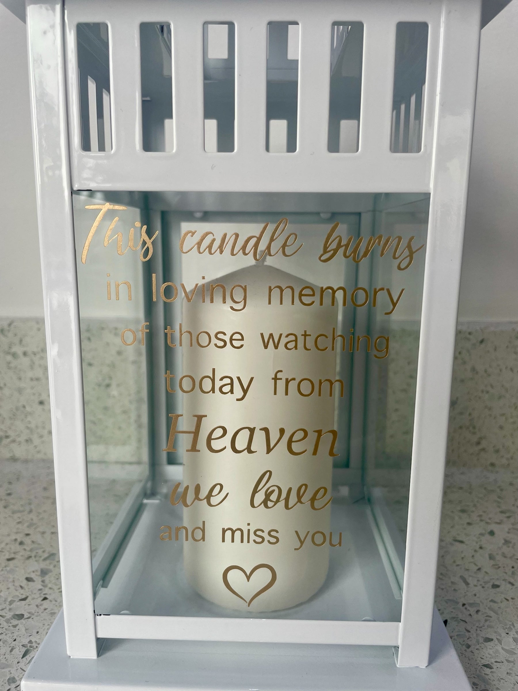 Personalised Memorial Wedding Lantern: Remembrance Candle Center piece