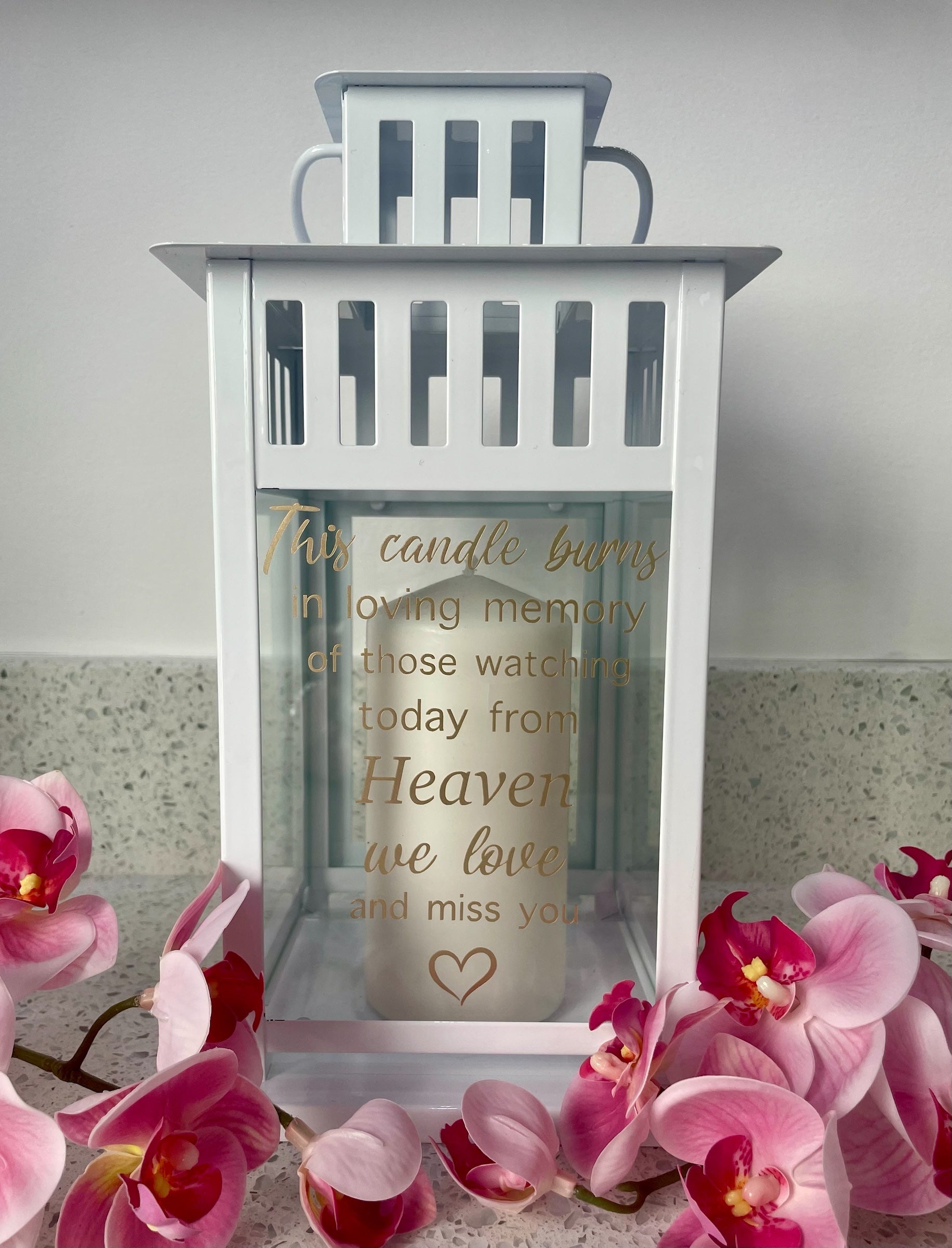 Personalised Memorial Wedding Lantern: Remembrance Candle Center piece