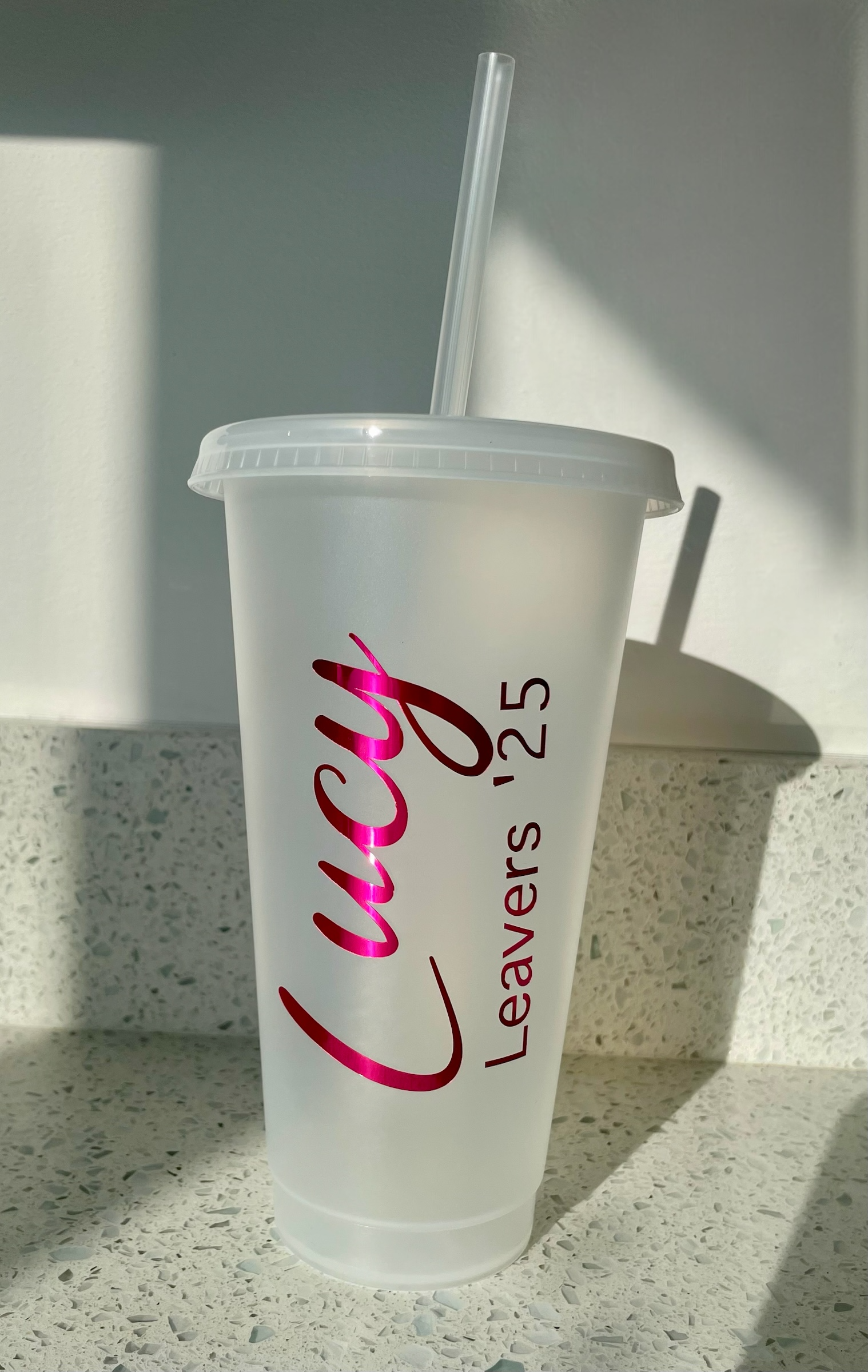 Personalised School Leavers Cold Cups – Custom Name Graduation Cups for Class of 2026