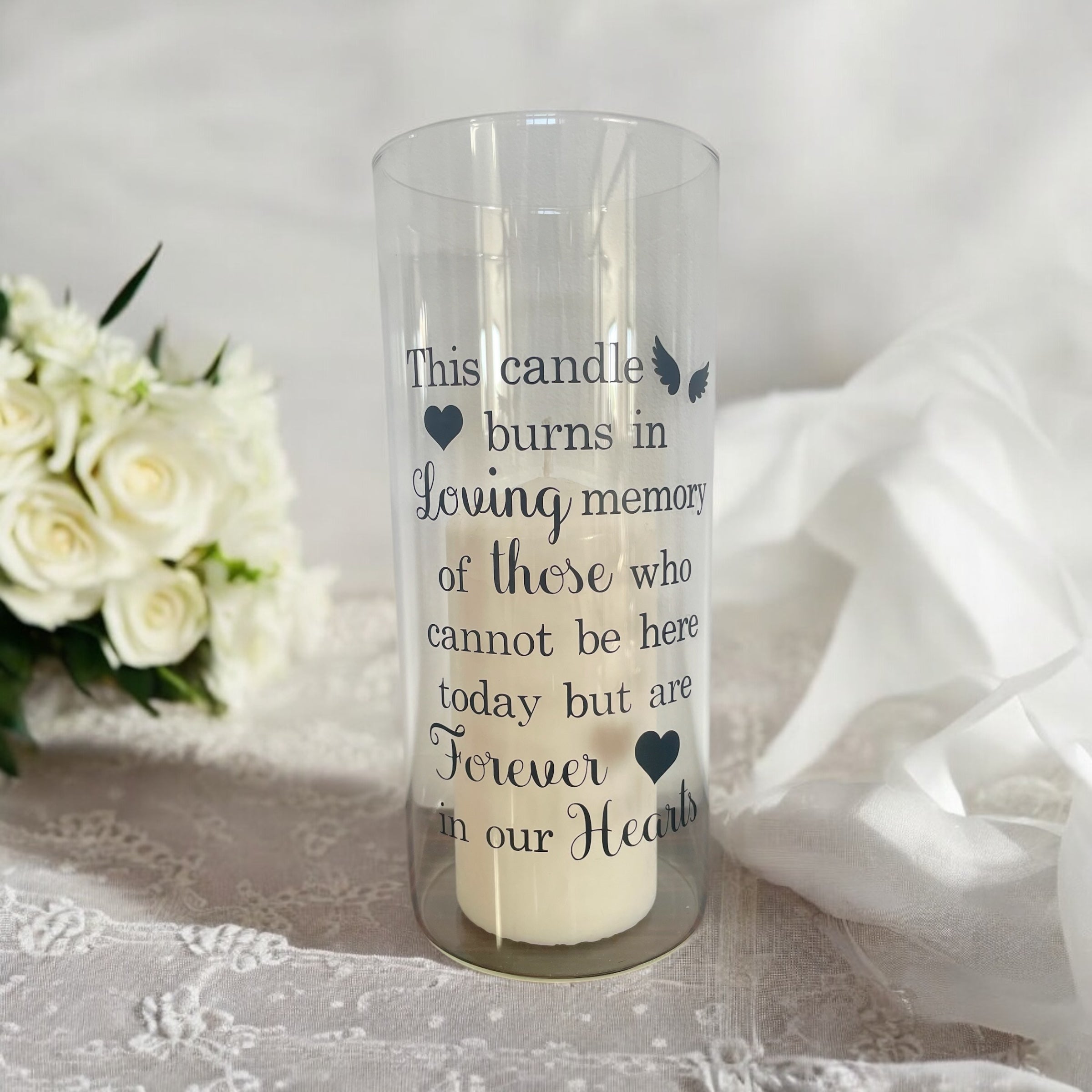 Personalised Wedding Memorial Candle Holder | In Loving Memory Tribute Piece
