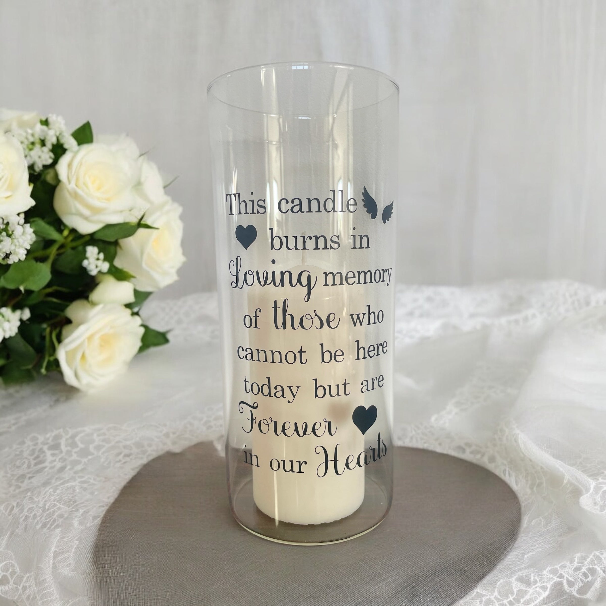 Personalised Wedding Memorial Candle Holder | In Loving Memory Tribute Piece