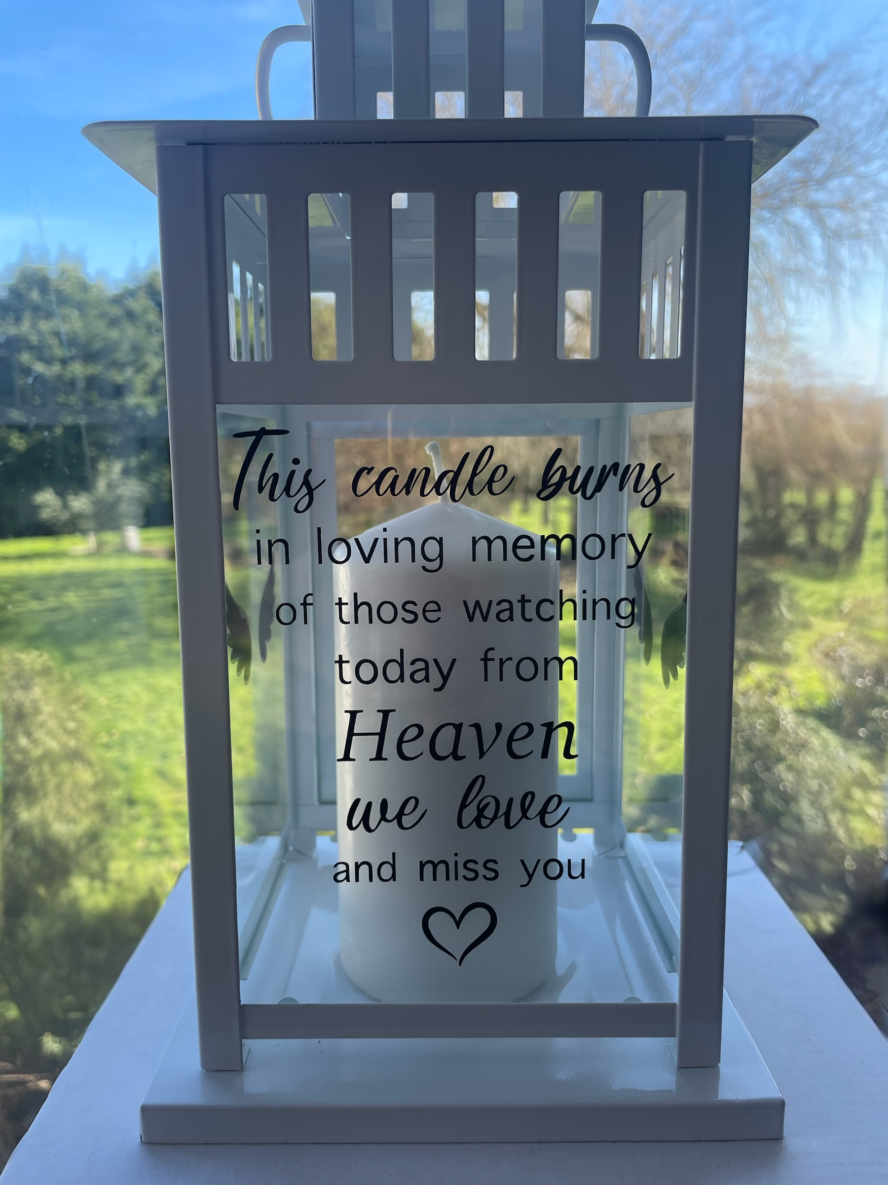 Personalised Memorial Wedding Lantern: Remembrance Candle Center piece