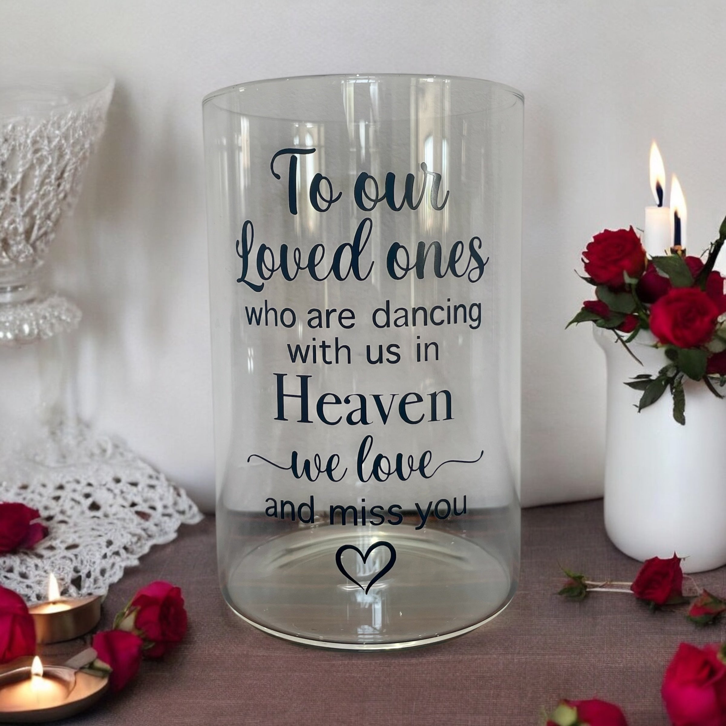 Personalised Memorial Wedding Candle Holder | Tribute Candle for Loved Ones