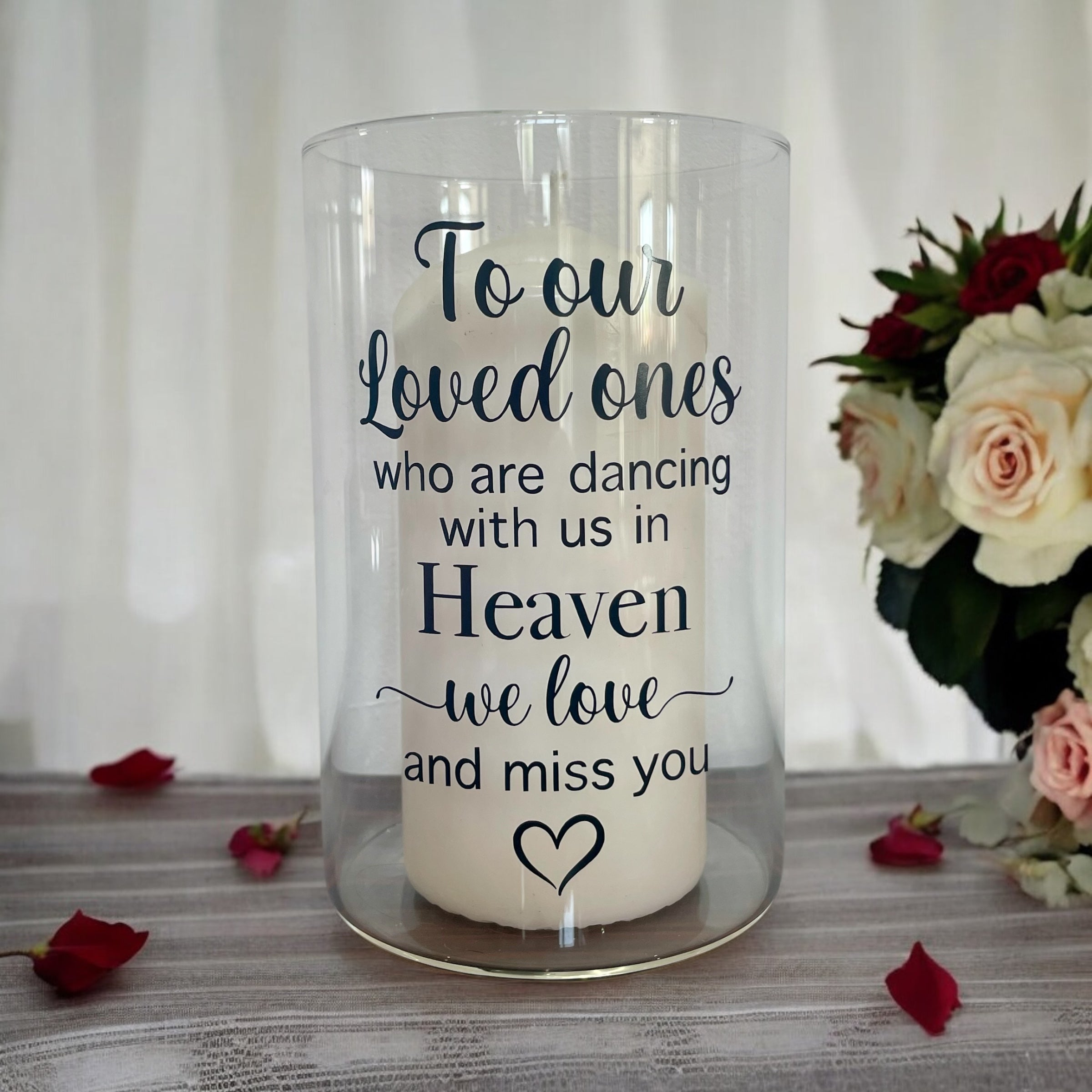 Personalised Memorial Wedding Candle Holder | Tribute Candle for Loved Ones