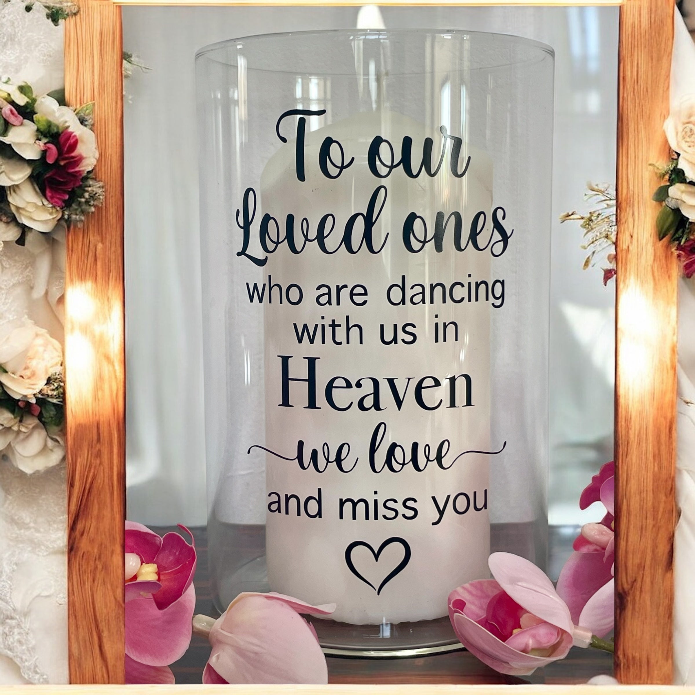 Personalised Memorial Wedding Candle Holder | Tribute Candle for Loved Ones
