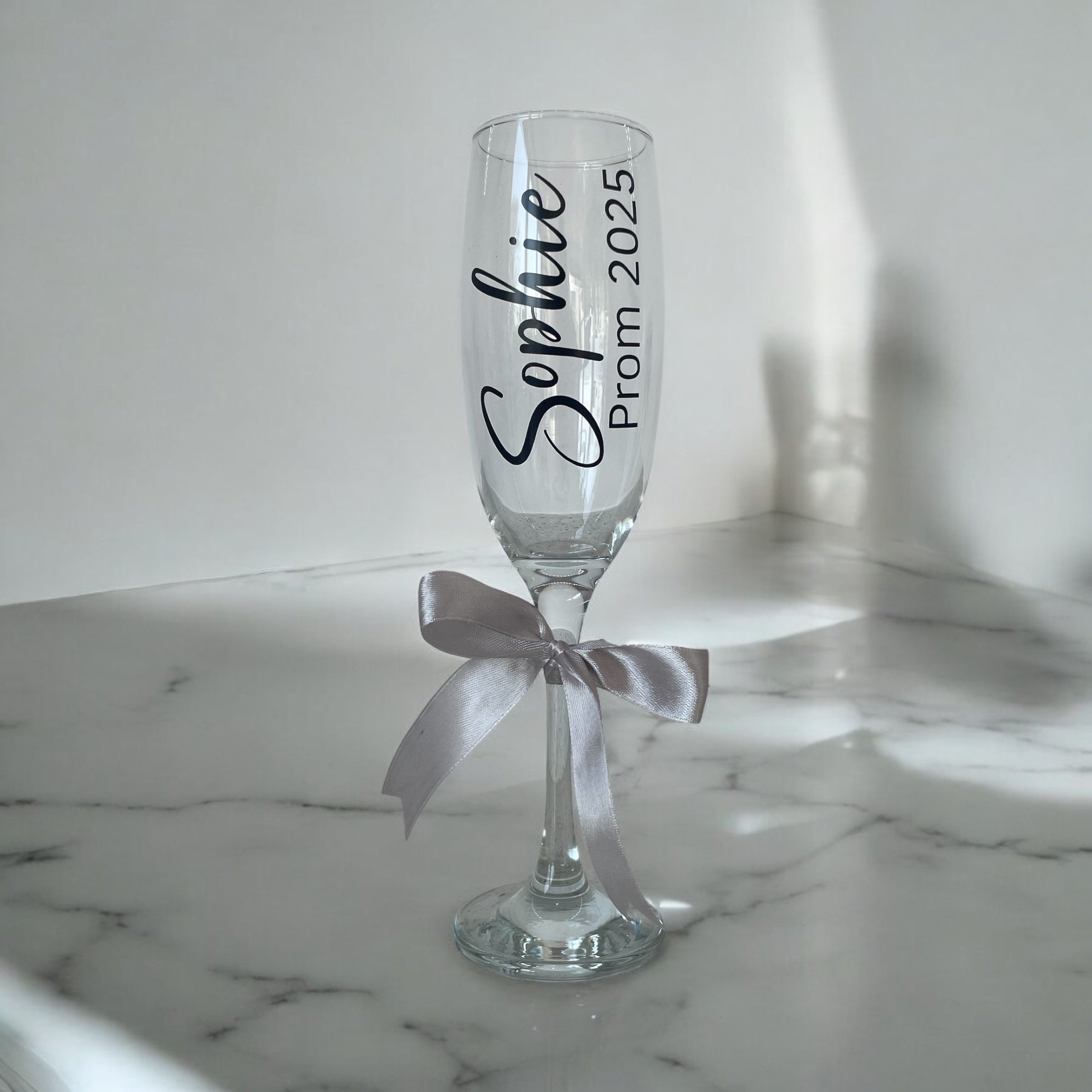 Personalised Prom Hanger & Champagne Flute Set – Custom Name & Year Keepsake Gift