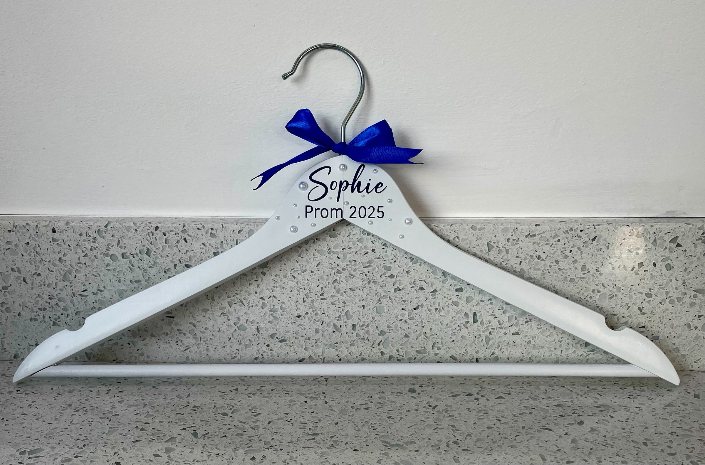 Personalised Prom Hanger & Champagne Flute Set – Custom Name & Year Keepsake Gift