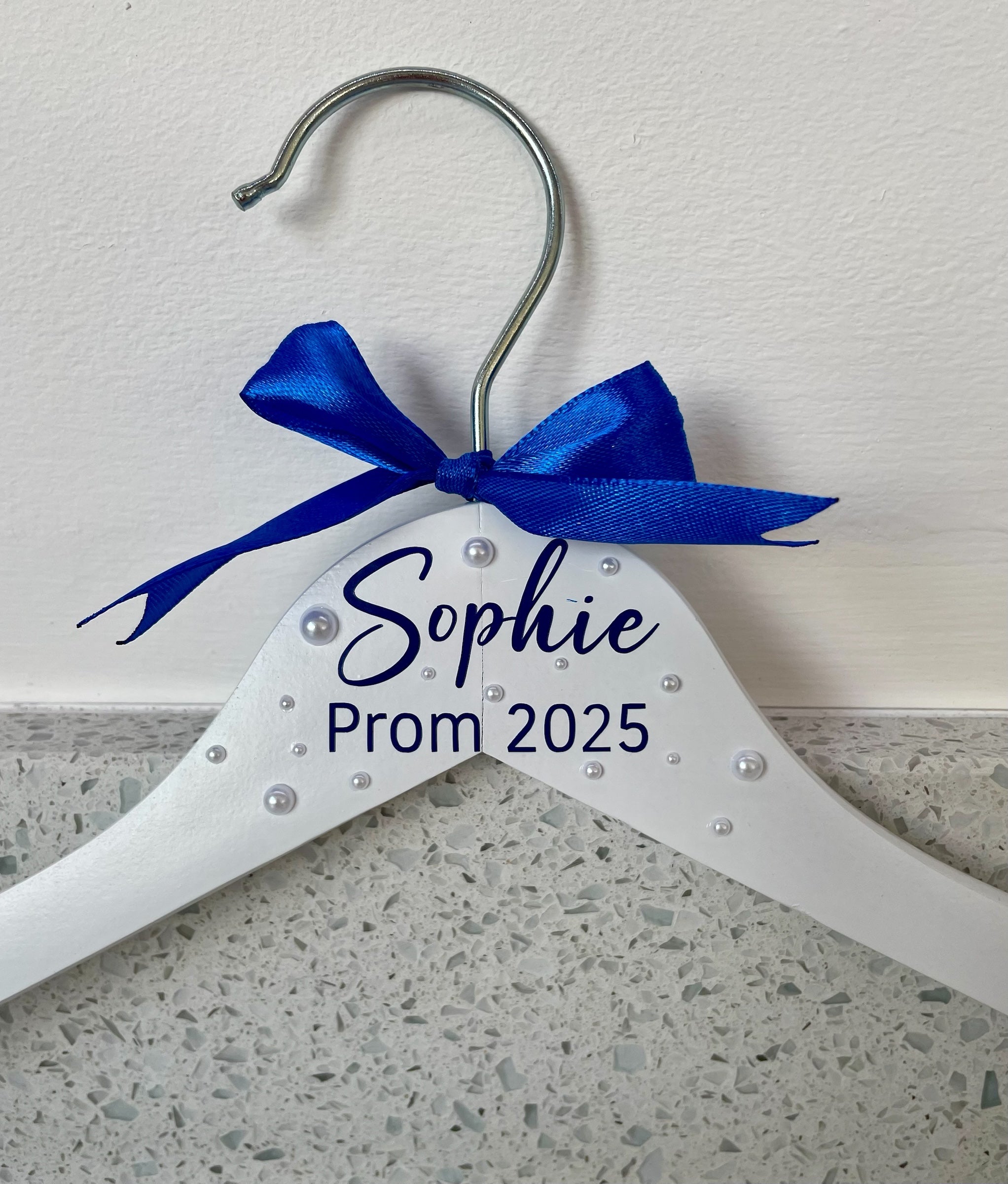 Personalised Prom Hanger & Champagne Flute Set – Custom Name & Year Keepsake Gift