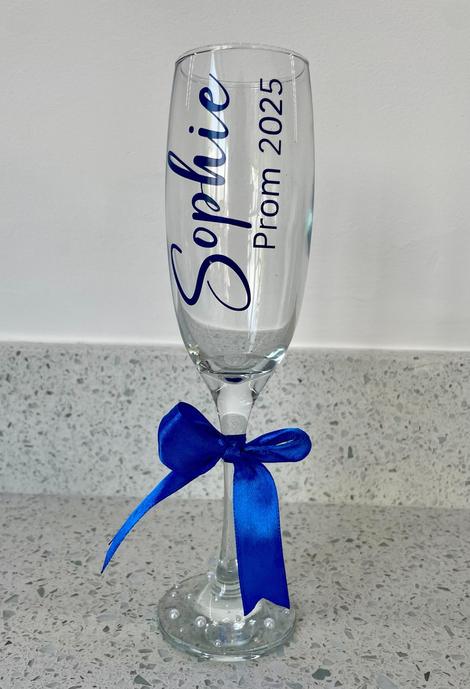Personalised Prom Hanger & Champagne Flute Set – Custom Name & Year Keepsake Gift