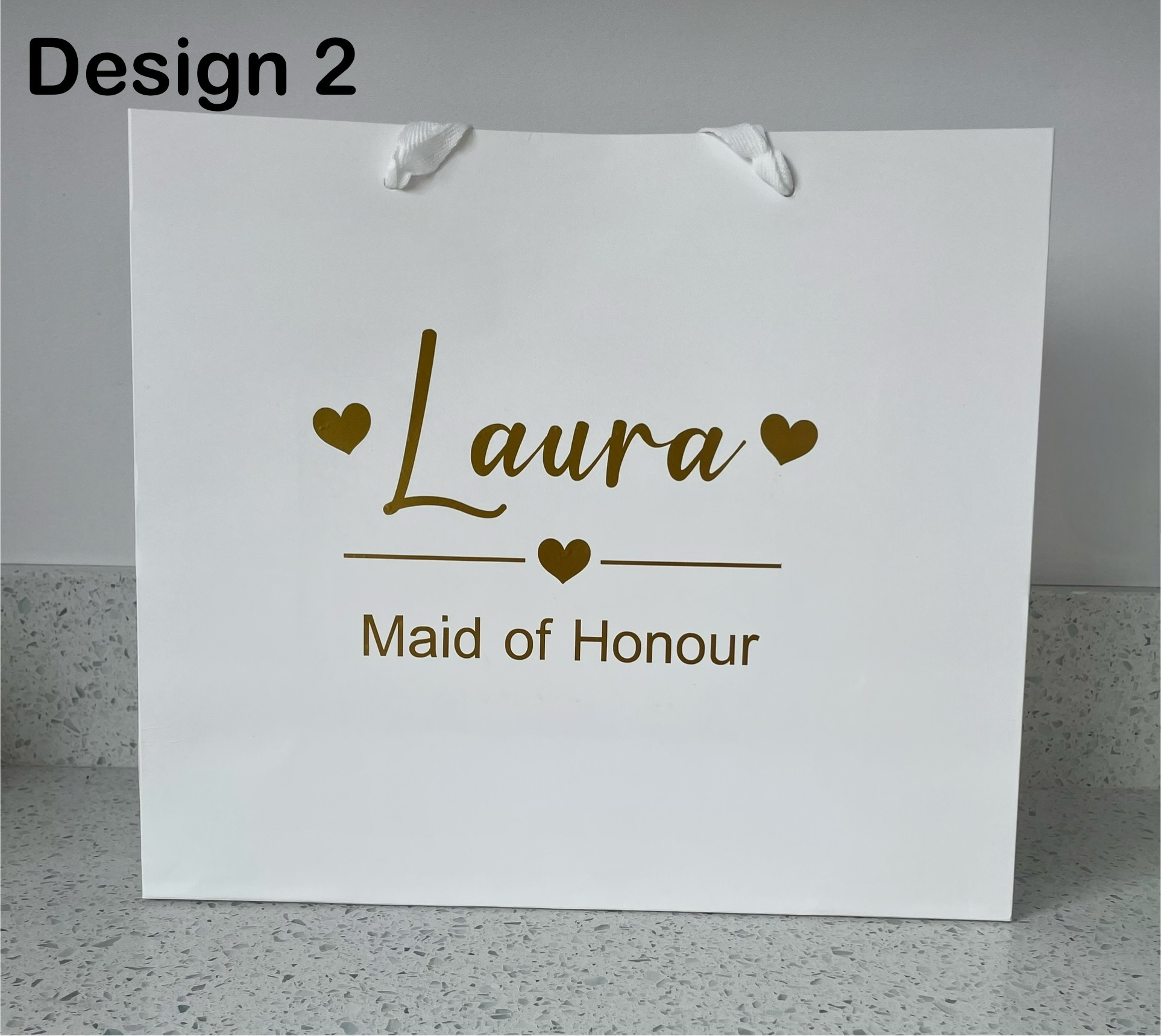 Personalised Wedding Party Gift Bags | Custom Bridal Party Bags with Name & Role