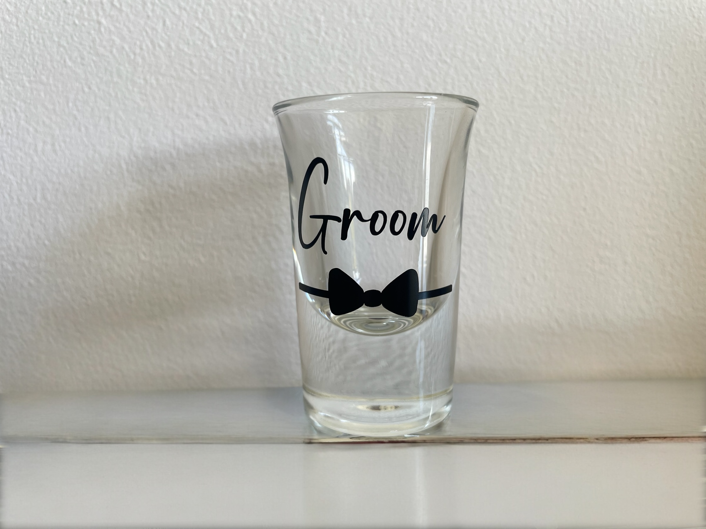 Personalised Bride & Groom Shot Glass Set | Custom Wedding Toast Keepsake Glasses