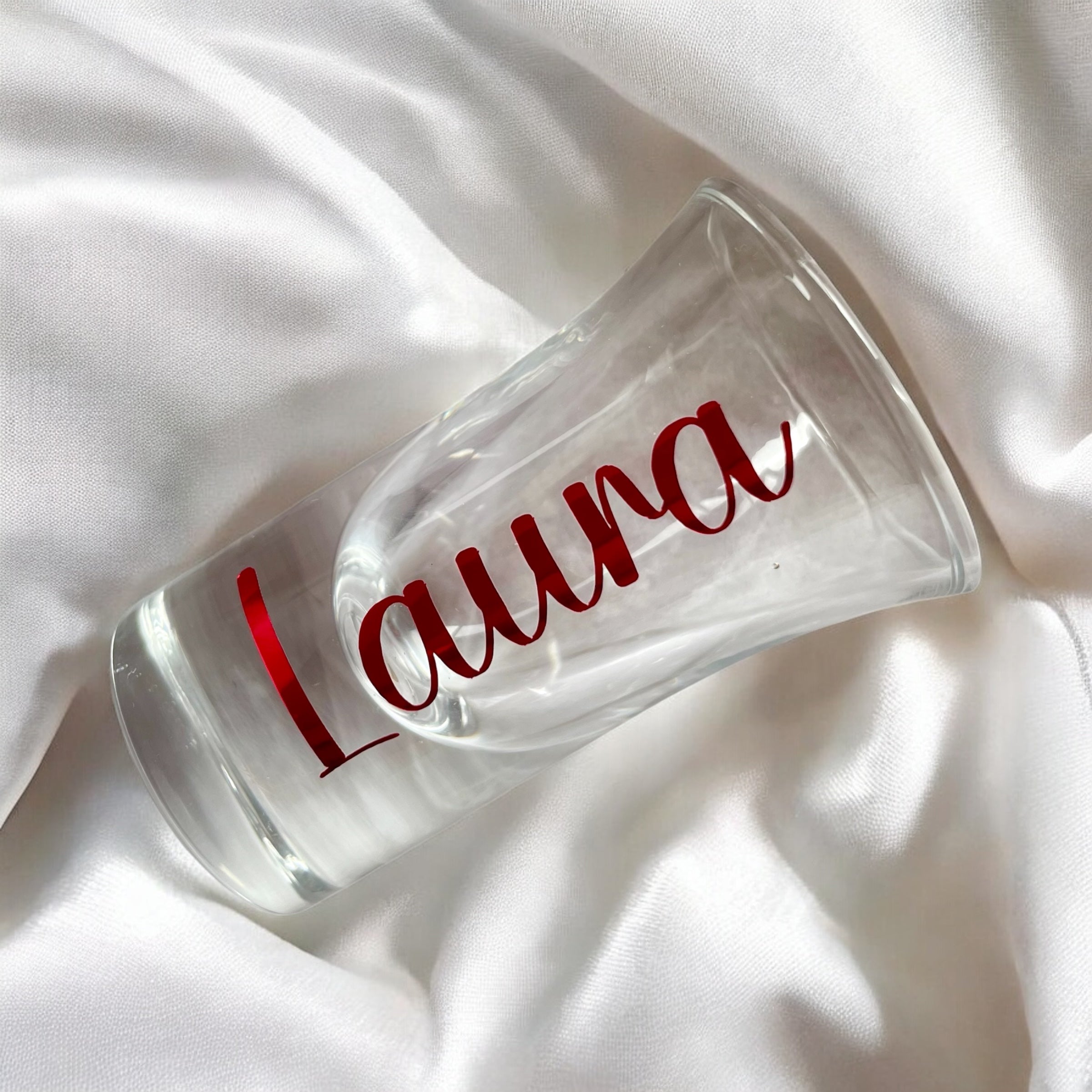 Personalised Name Shot Glass – Custom Gift with Any Name & Vinyl Colour Option