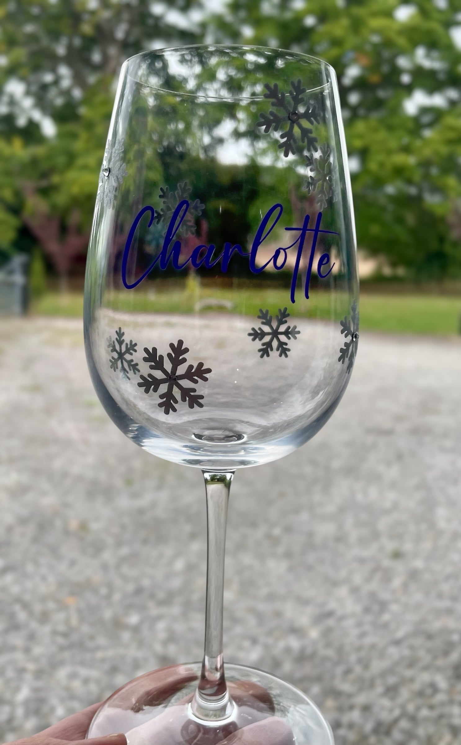 Personalised Snowflake Glass with Name | Custom Christmas Glassware Gift