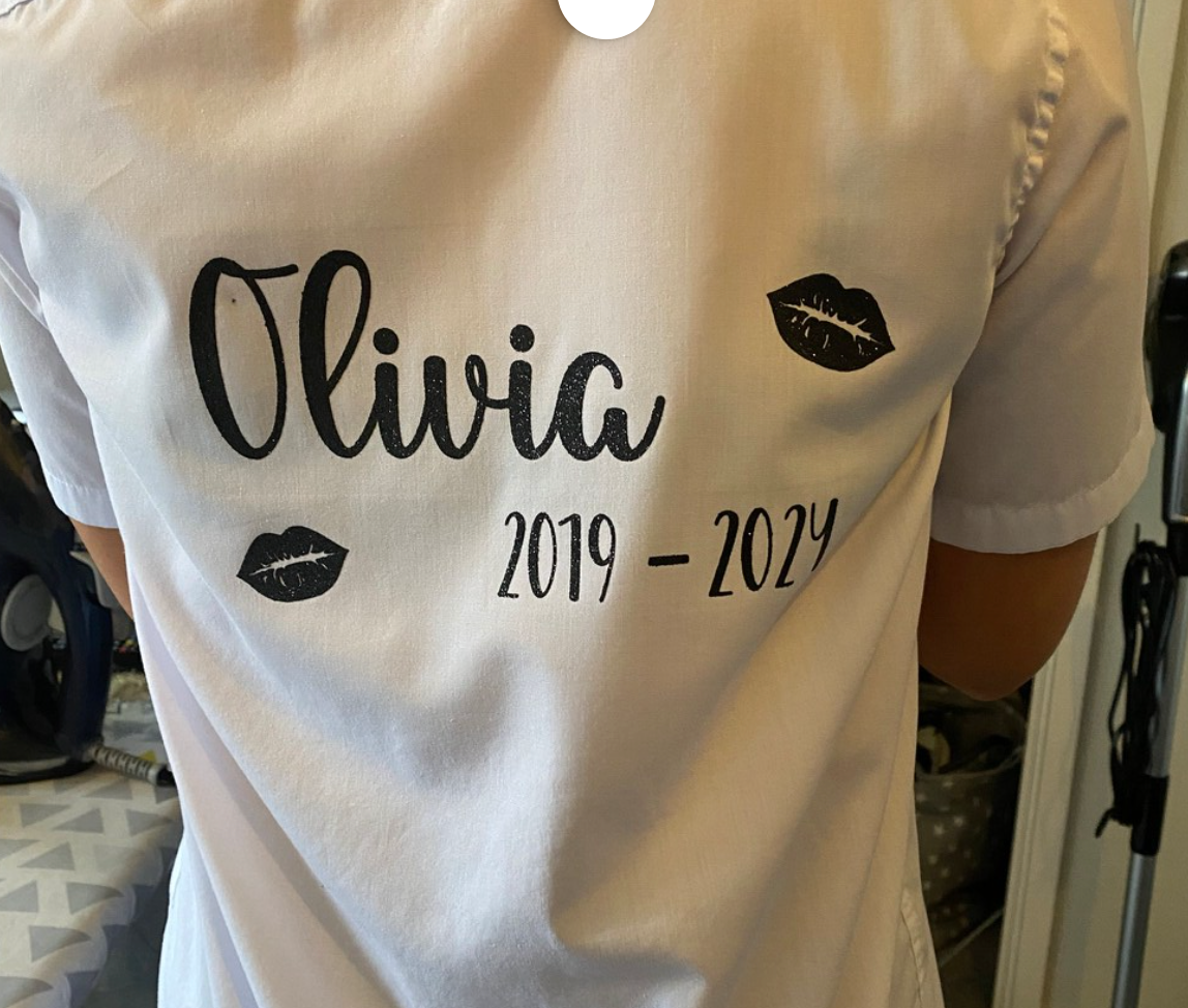 Personalised School Leavers Iron-On Name Decals – Custom Vinyl Stickers for Hoodies, T-Shirts & Jumpers