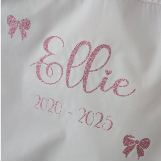 Personalised School Leavers Iron-On Name Decals – Custom Vinyl Stickers for Hoodies, T-Shirts & Jumpers