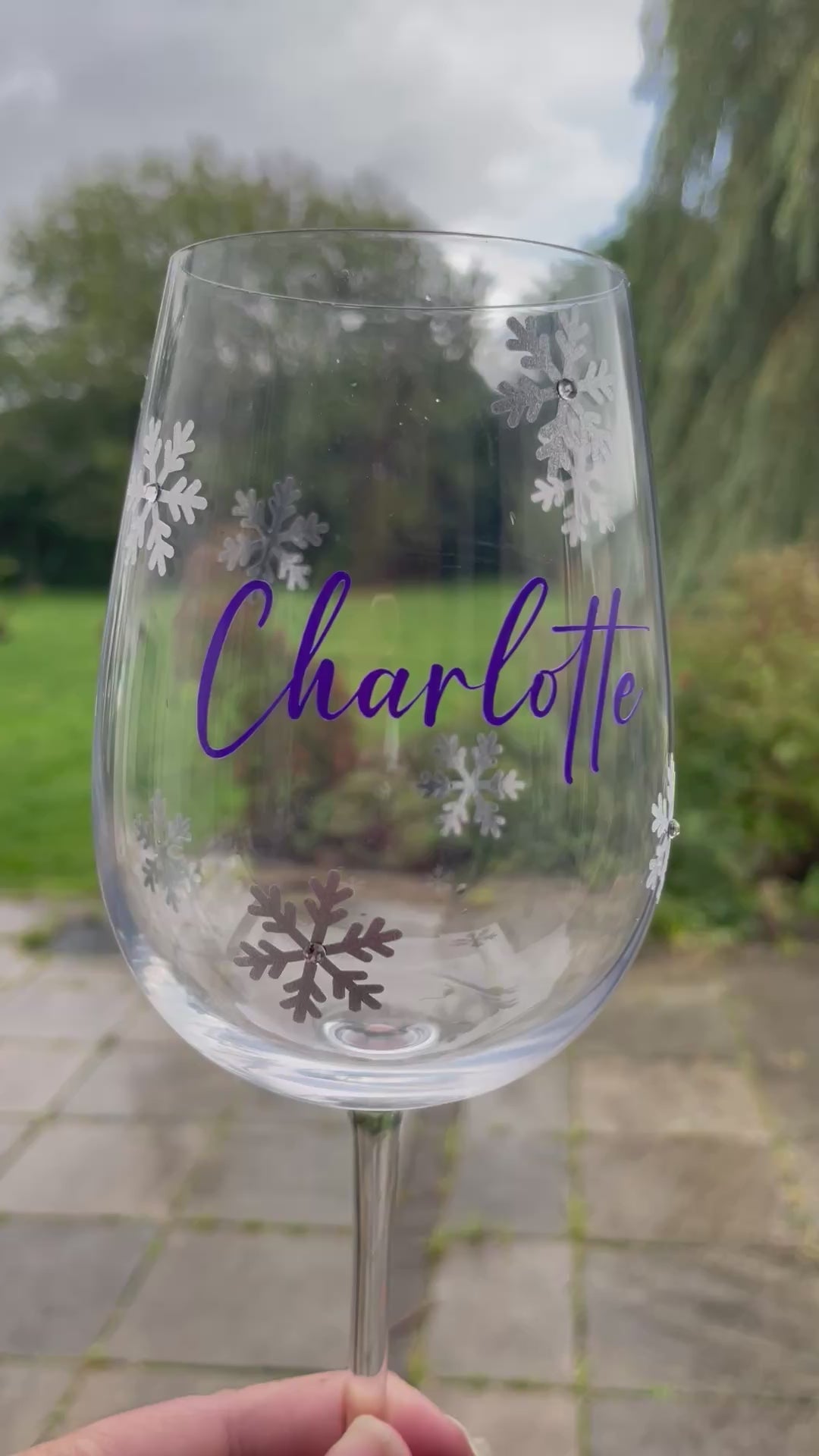 Personalised Snowflake Glass with Name | Custom Christmas Glassware Gift
