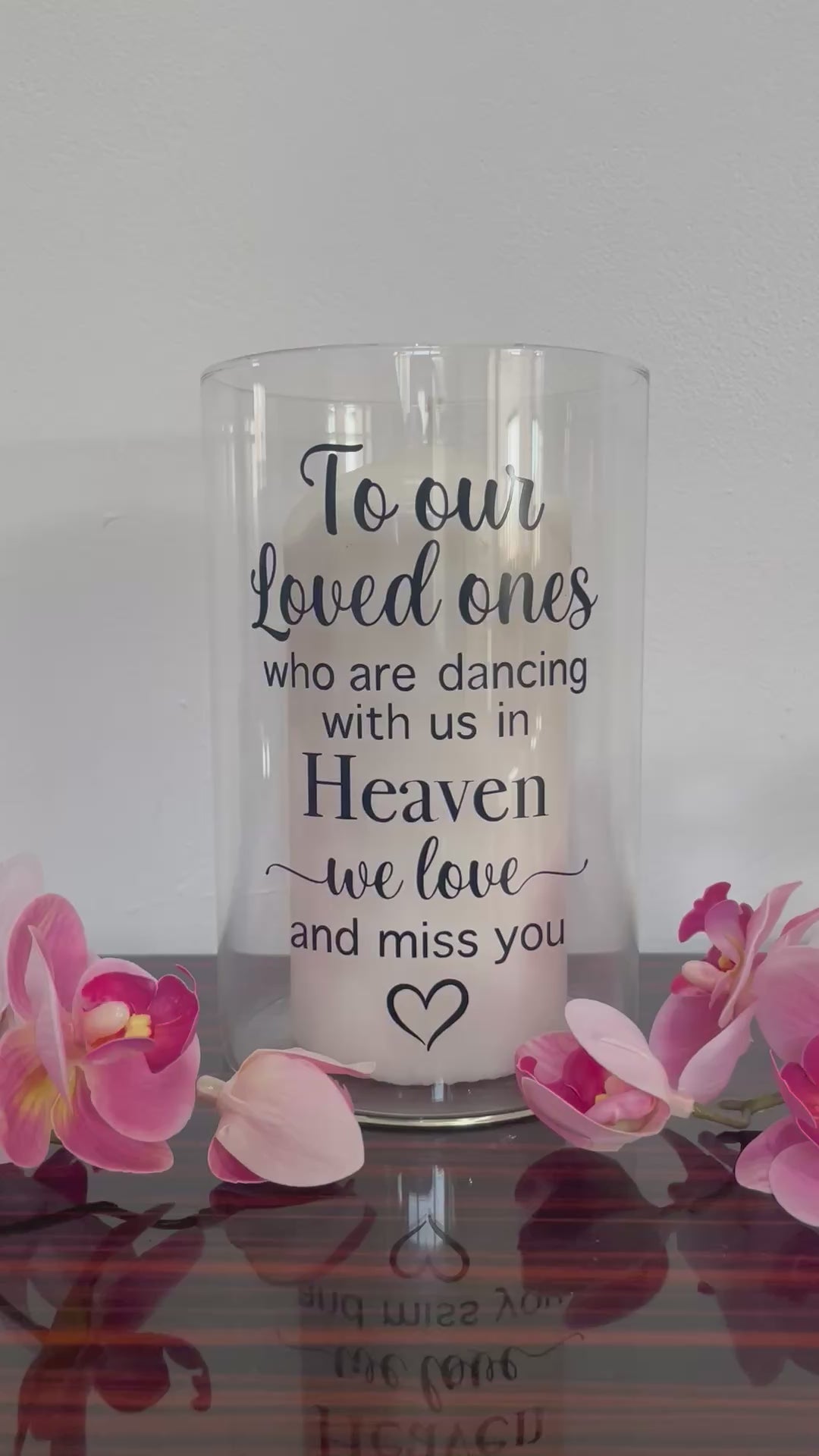 Personalised Memorial Wedding Candle Holder | Tribute Candle for Loved Ones