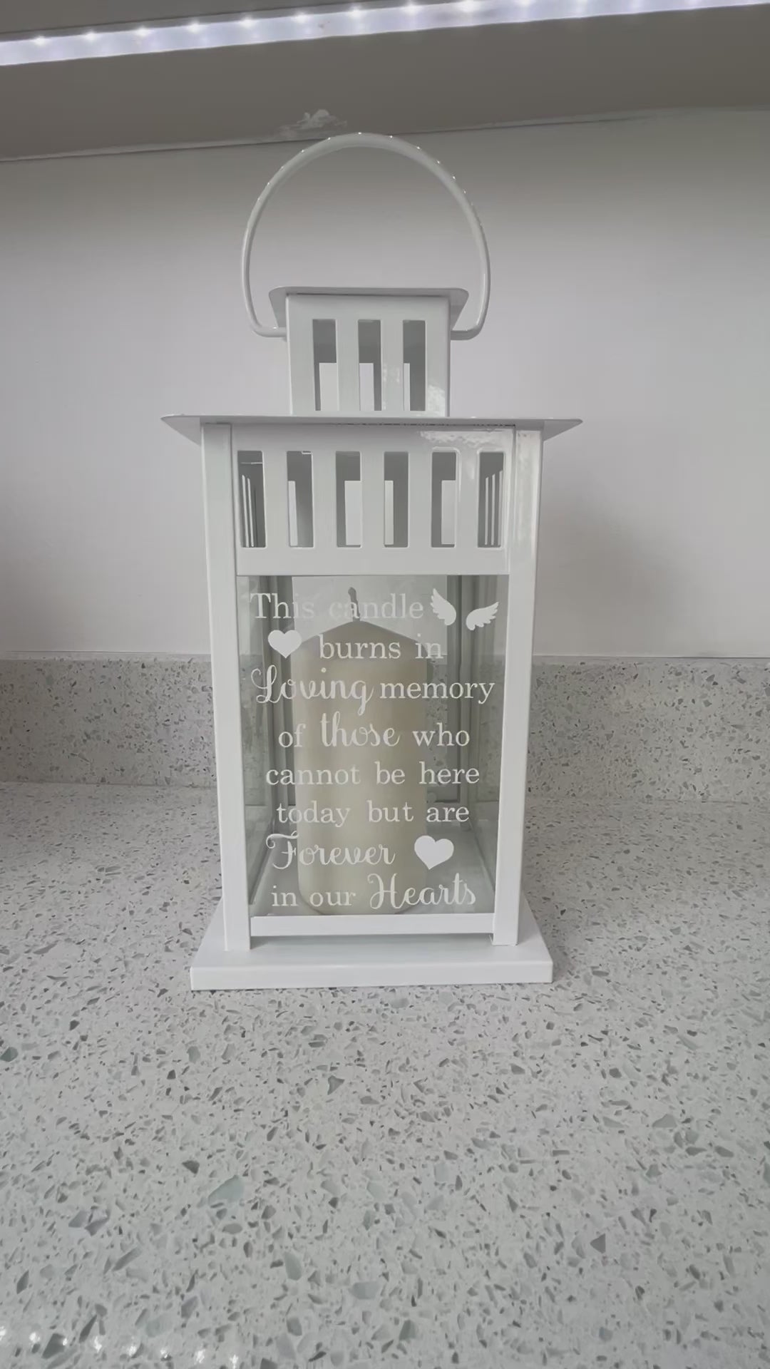 Personalised Memorial Lantern: Wedding Memory table piece