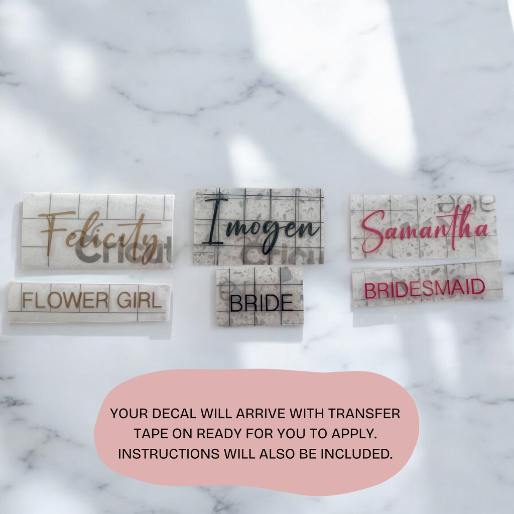 Personalised Wedding Hanger Decal / Custom Bridal Hanger Vinyl Transfer