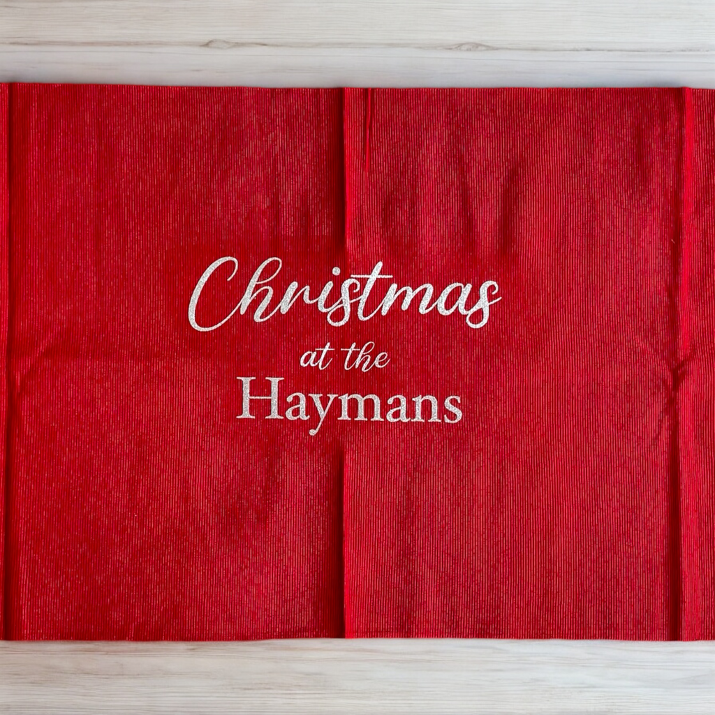 Personalised Christmas Table Runner – Custom Holiday Decor