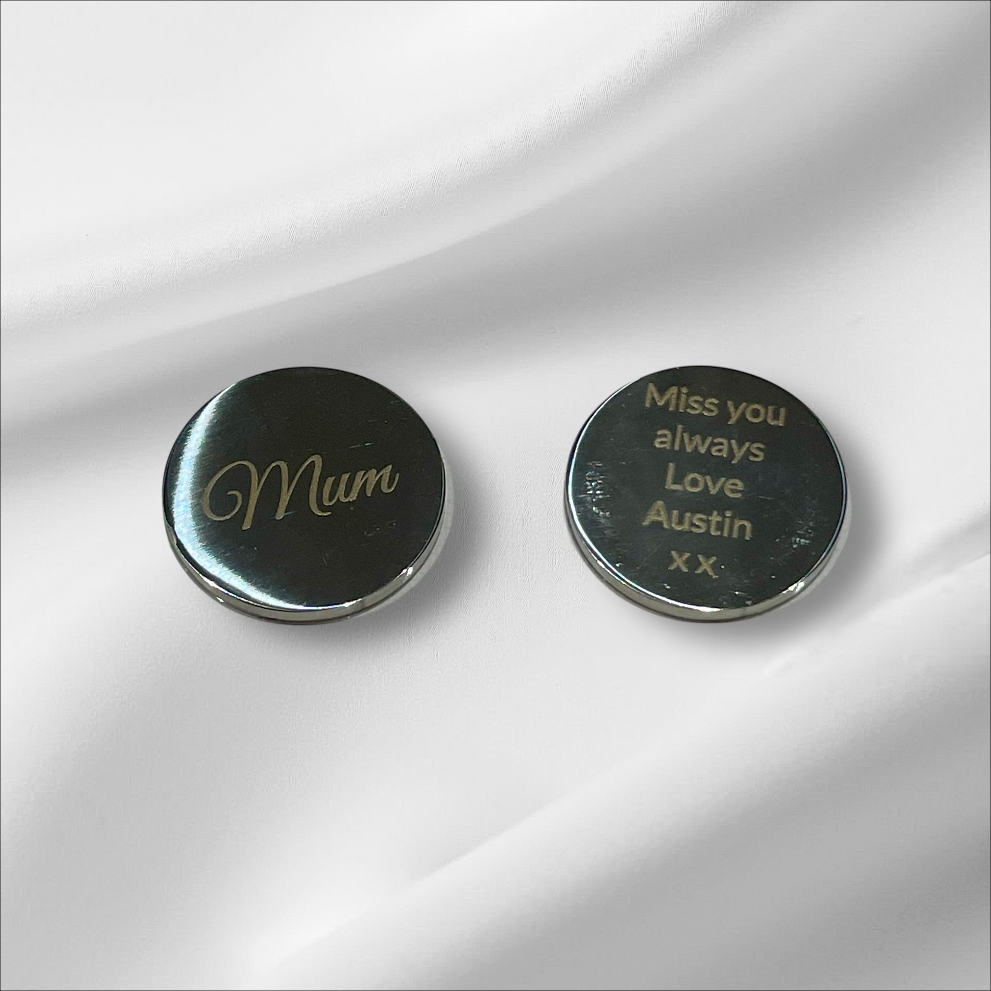 Personalised Memorial Memory Coin – In Loving Memory Keepsake | Funeral Remembrance Token