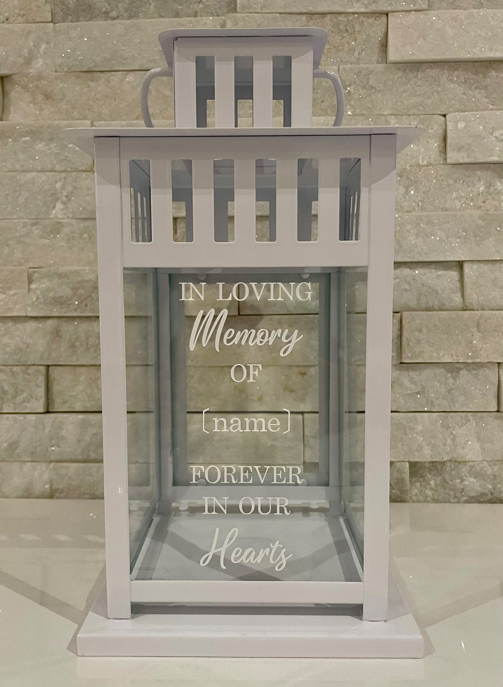Personalised Memorial Lantern – Funeral & Remembrance