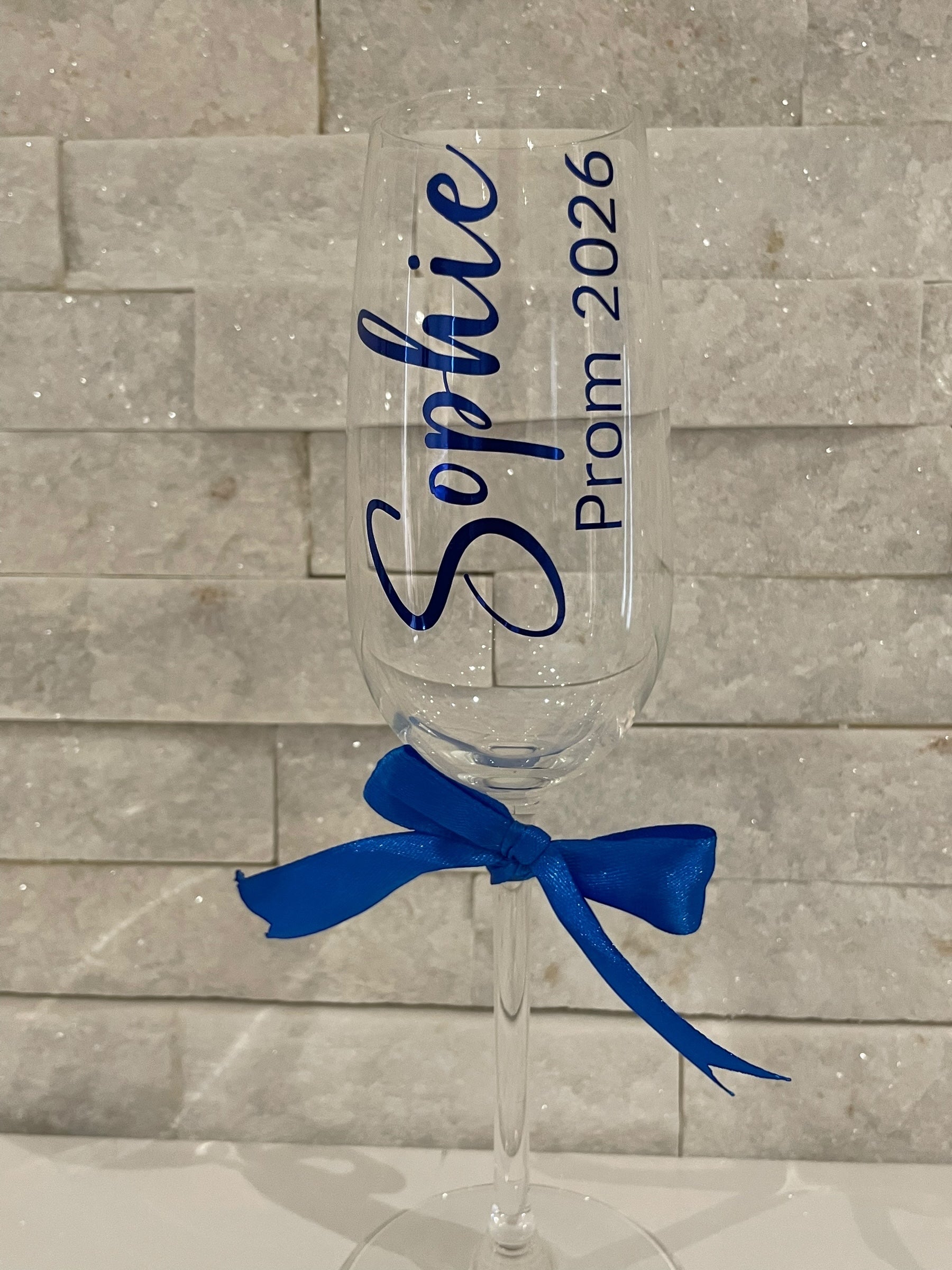 Personalised Prom Hanger & Champagne Flute Set – Custom Name & Year Keepsake Gift