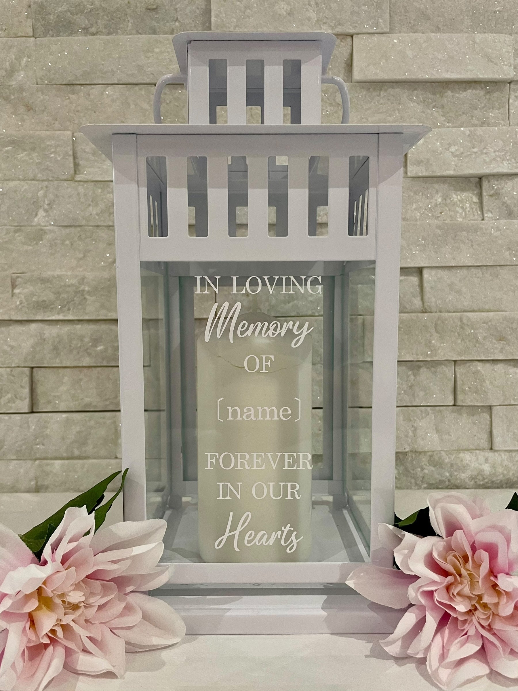 Personalised Memorial Lantern – Funeral & Remembrance